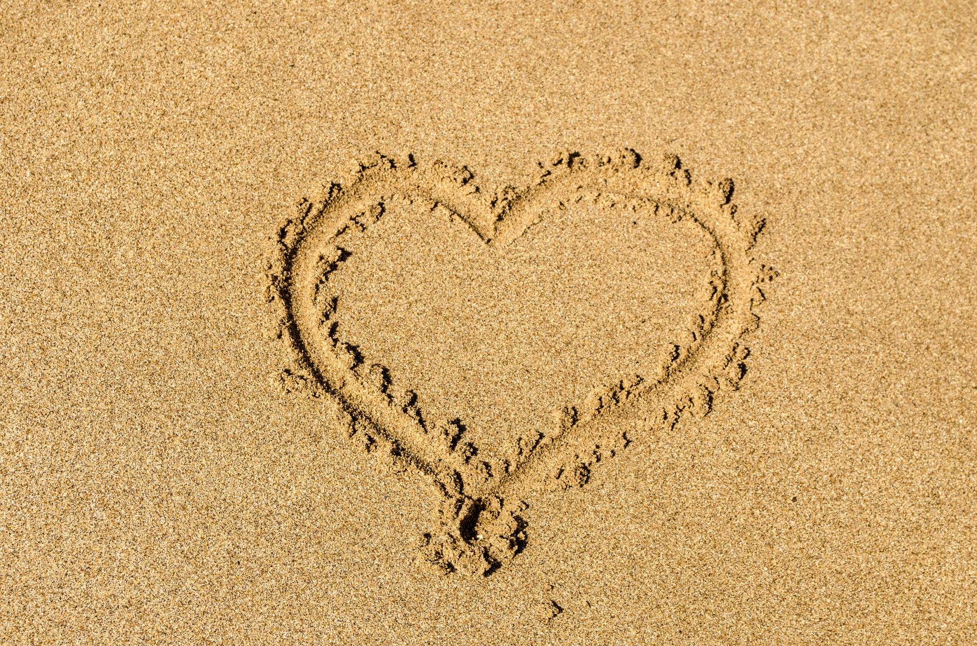 Heart Drawn In The Sand Free Stock Photo - Public Domain Pictures