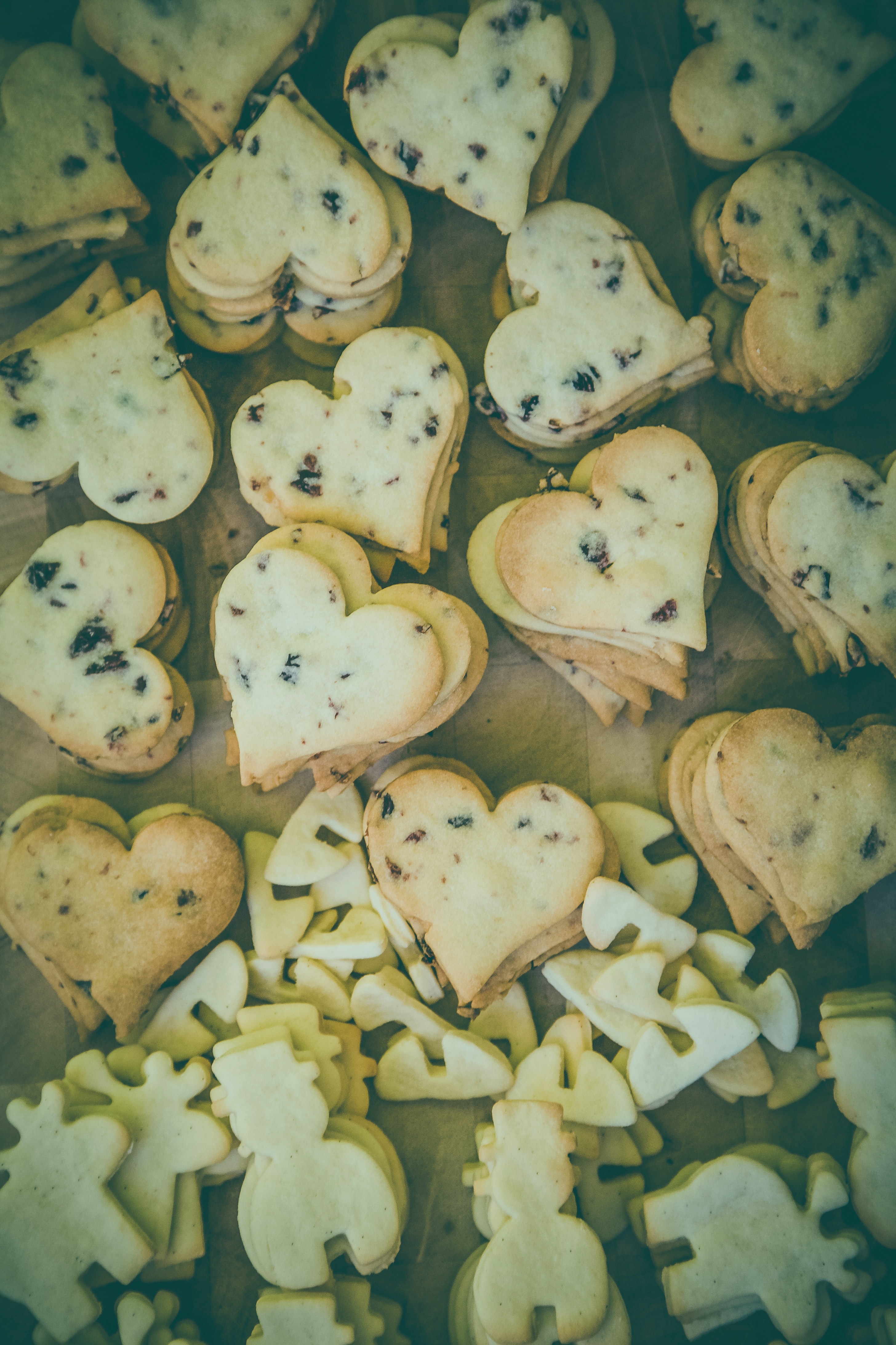 Heart form biscuits photo