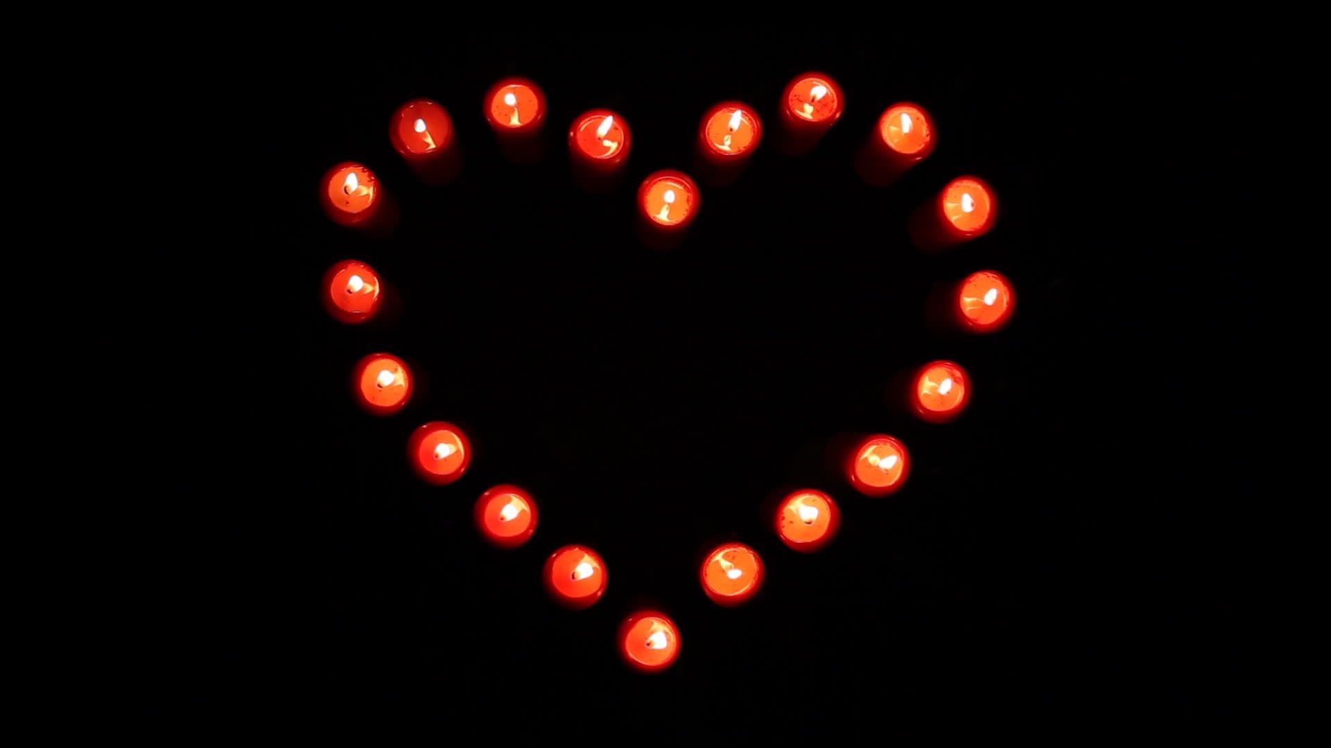 Heart of candles
