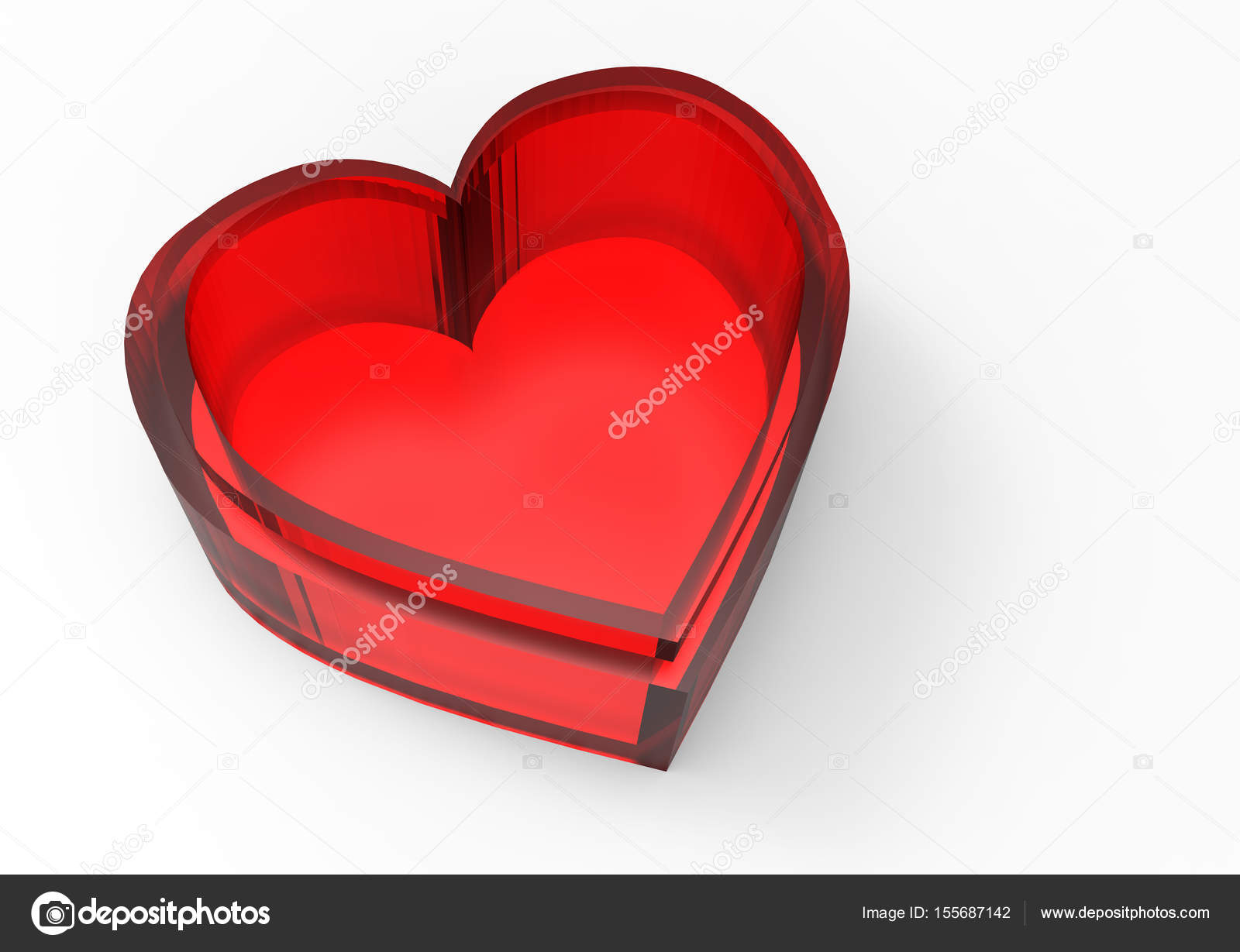 Heart shaped box with 3D — Stock Photo © blankvoid #155687142