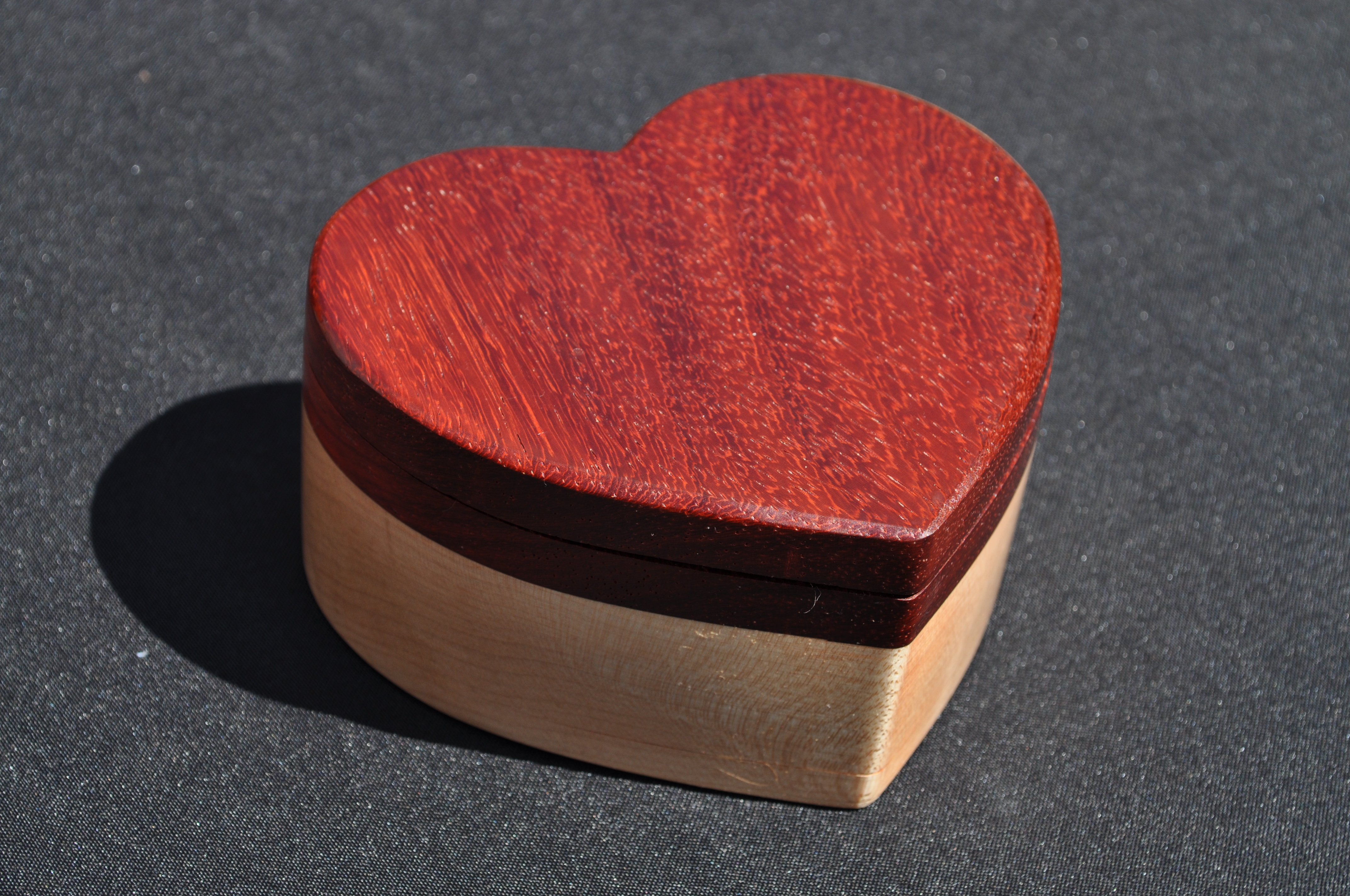 Heart-shaped Box, Maple & Padauk – MarkAnn Woodcrafts