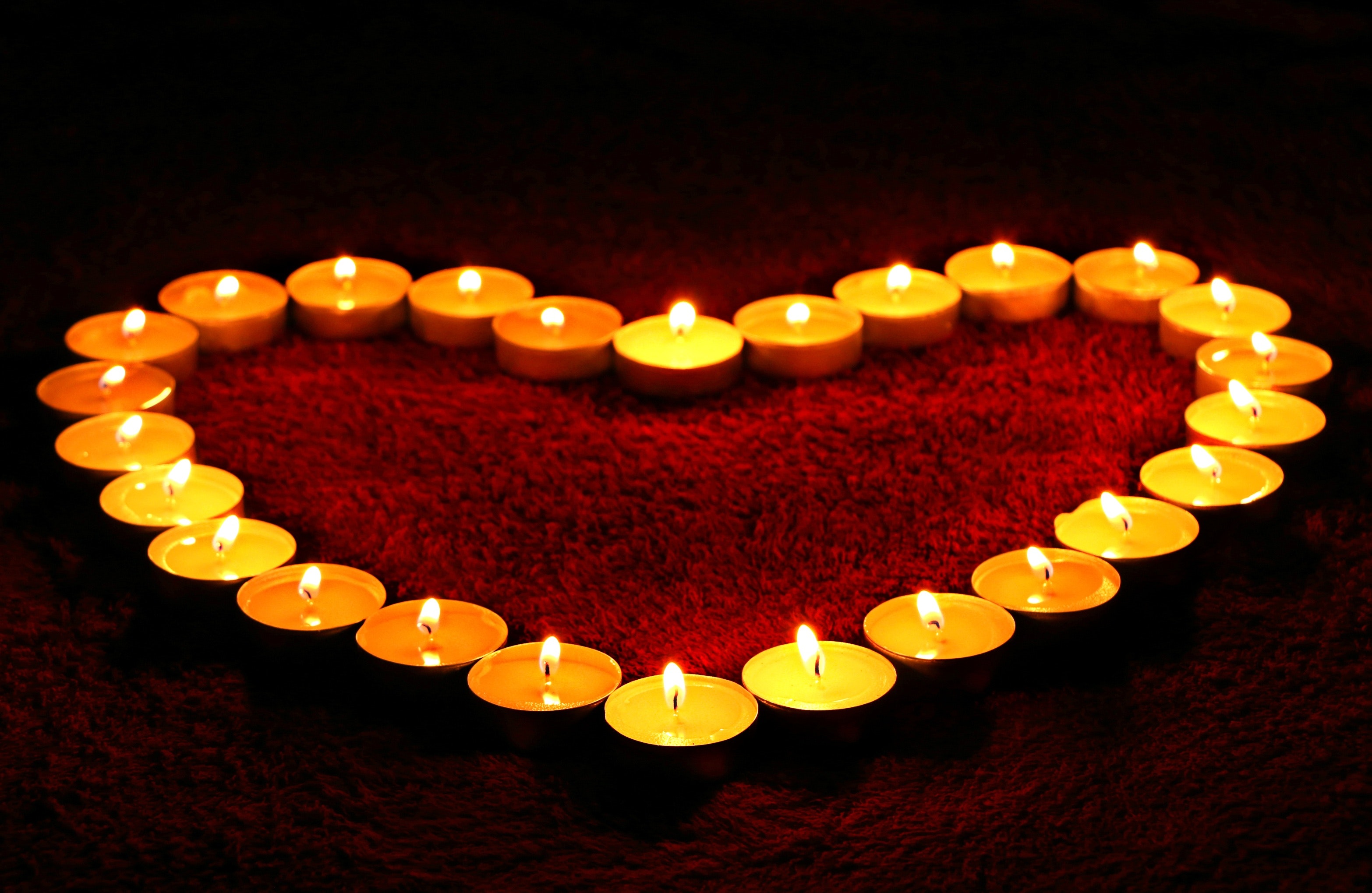 Heart shaped candle photo