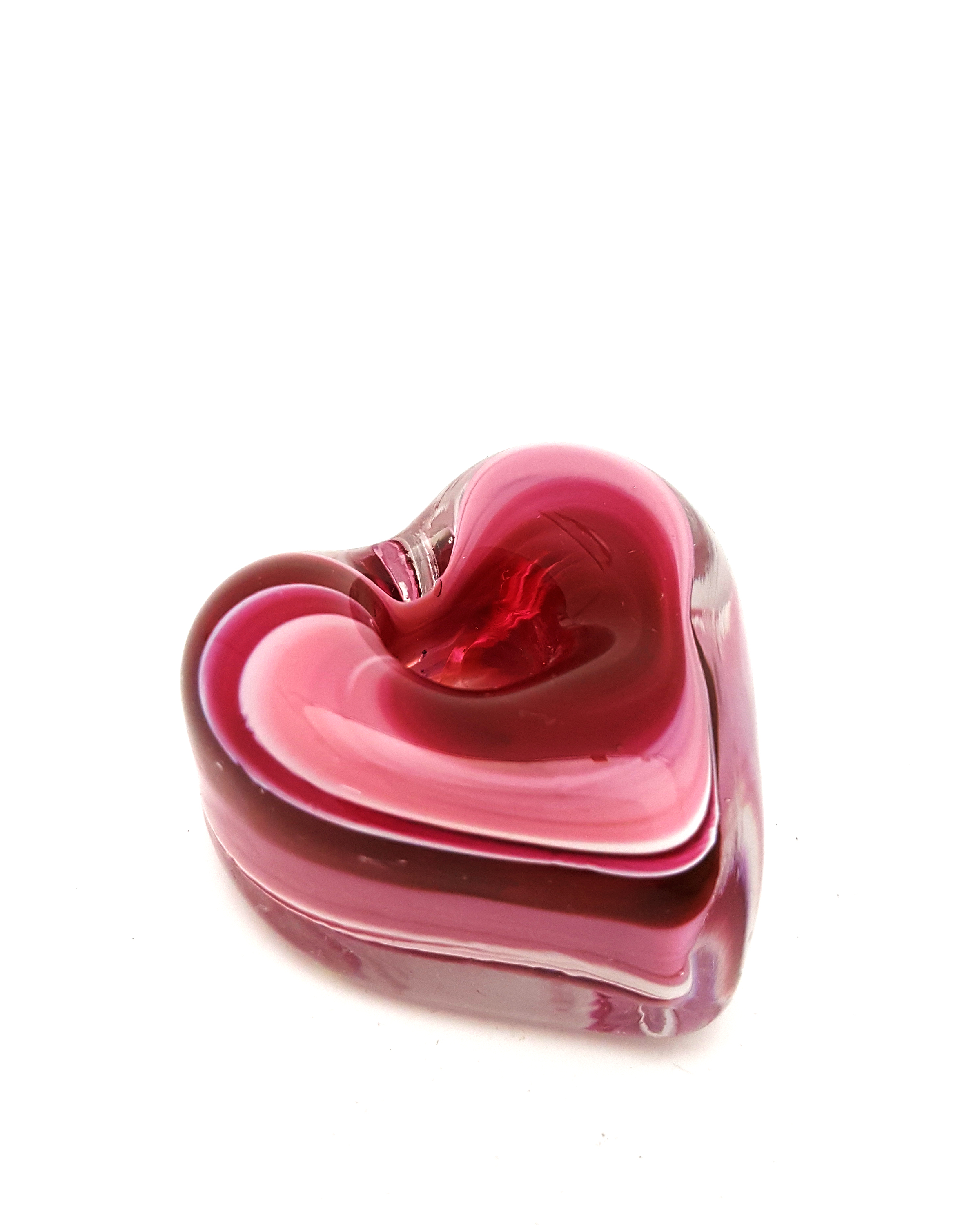 Heart shaped candle holder - Valletta Glass