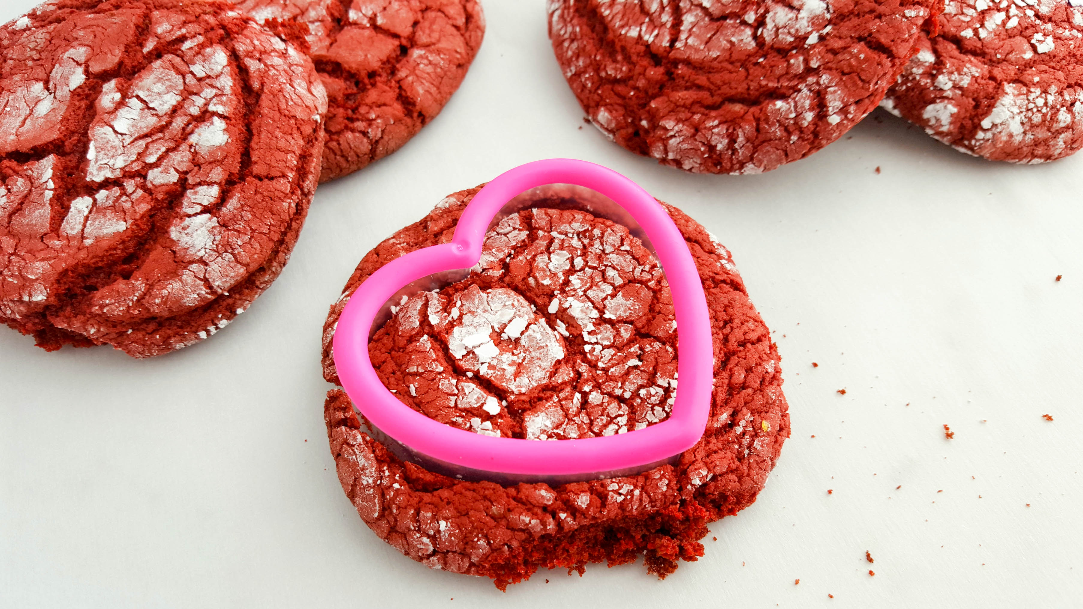 Red Velvet Heart Crinkle Cookies Simplistically Living