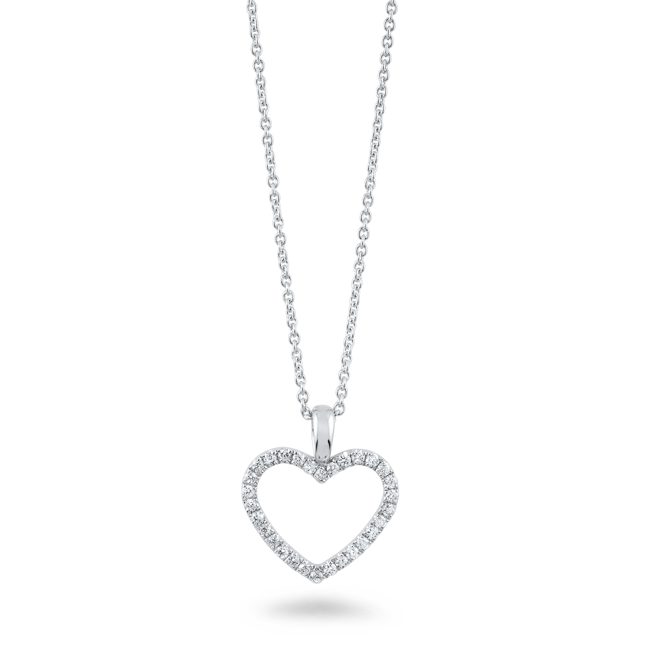 Heart shaped diamond necklace – Diamondland
