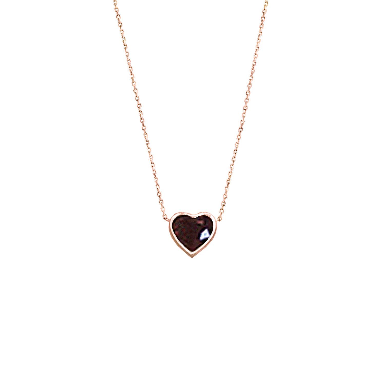 New! Floating Heart Shaped Ruby Necklace - Logan Hollowell Jewelry