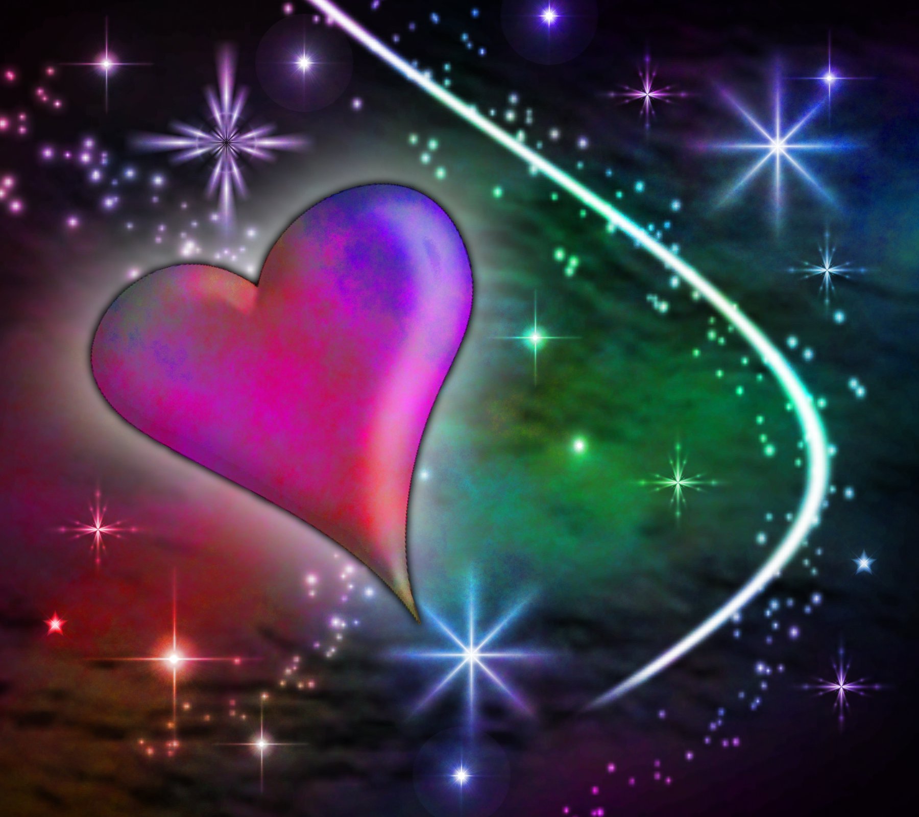 Hearts And Stars Background HD Wallpaper, Background Images