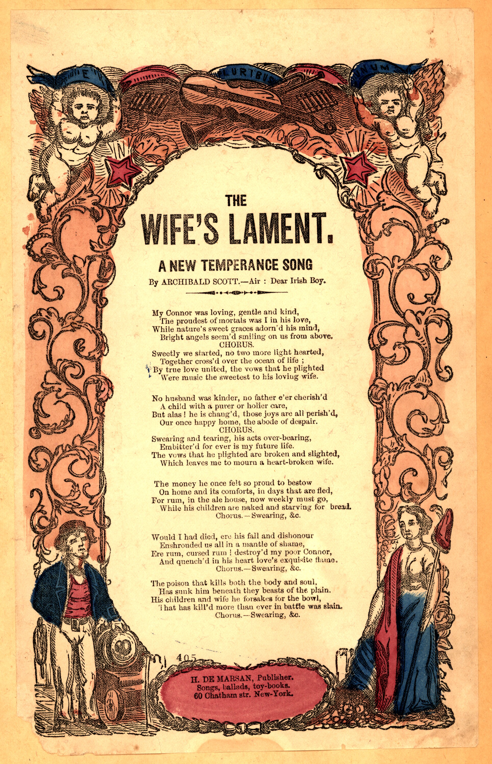 The wife's lament, a new temperance song, by Archibald Scott. Air ...