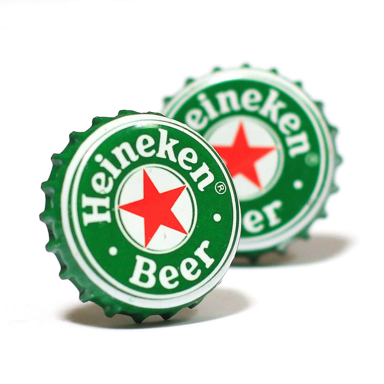 Green Heineken Bottle Cap Cuff Links. 9,50€ | Cufflinks | Pinterest ...