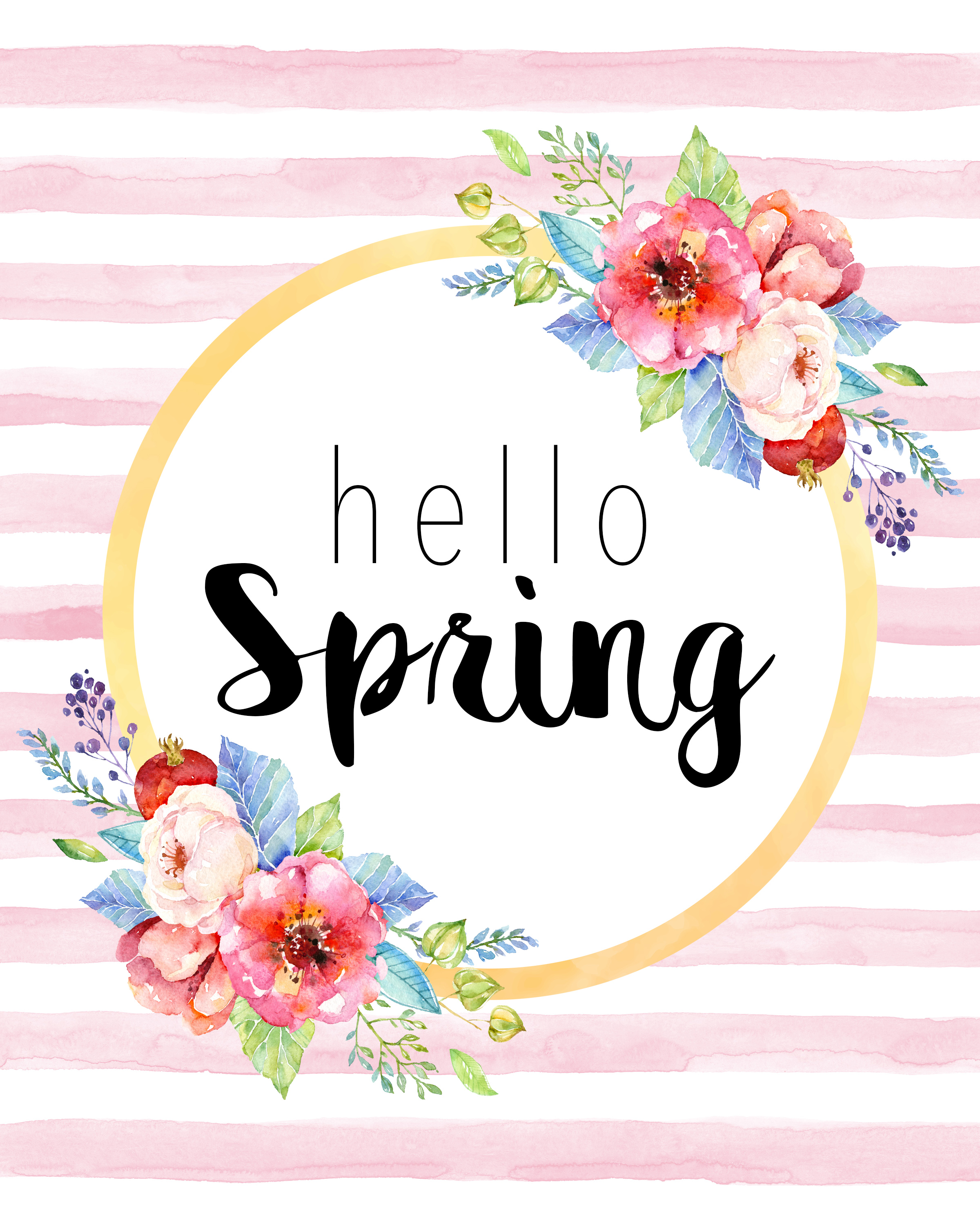 Free Printable Hello Spring Collection - The Cottage Market