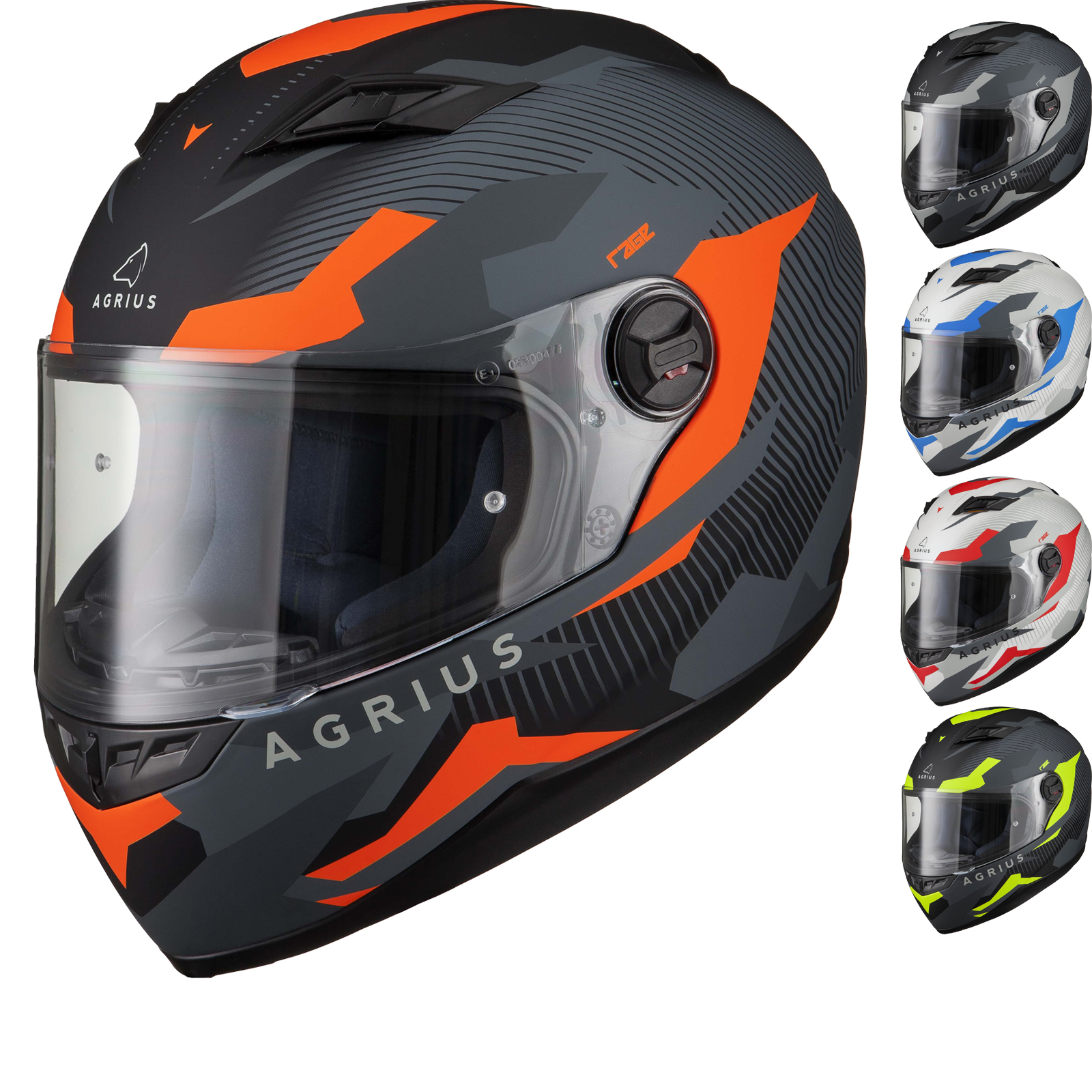 Agrius Rage Tracker Motorcycle Helmet (Pinlock Ready) - Rage Helmets ...