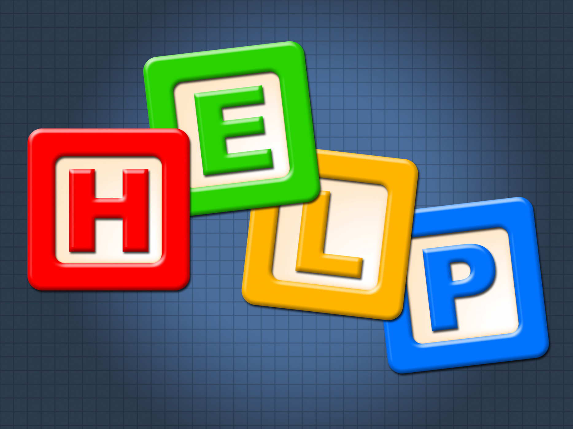 Help kids blocks shows information youngsters and question photo