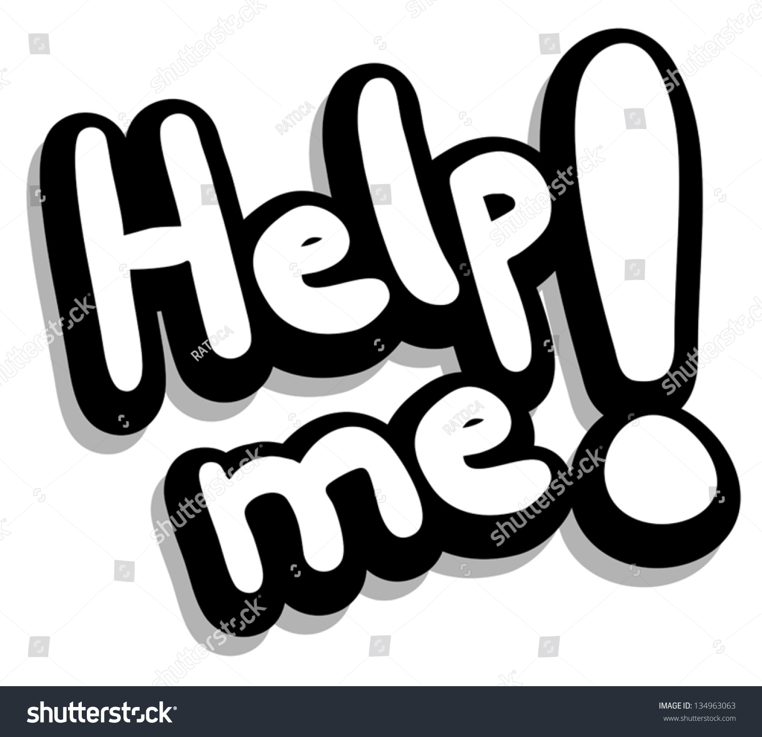Help Me เวกเตอร์สต็อก 134963063 - Shutterstock