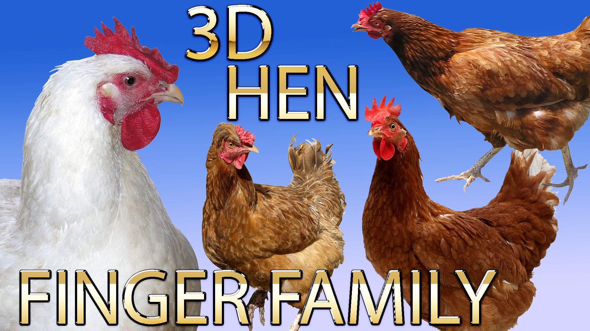 Hen Finger Family Nursery english 3d rhymes | Children Animated ...