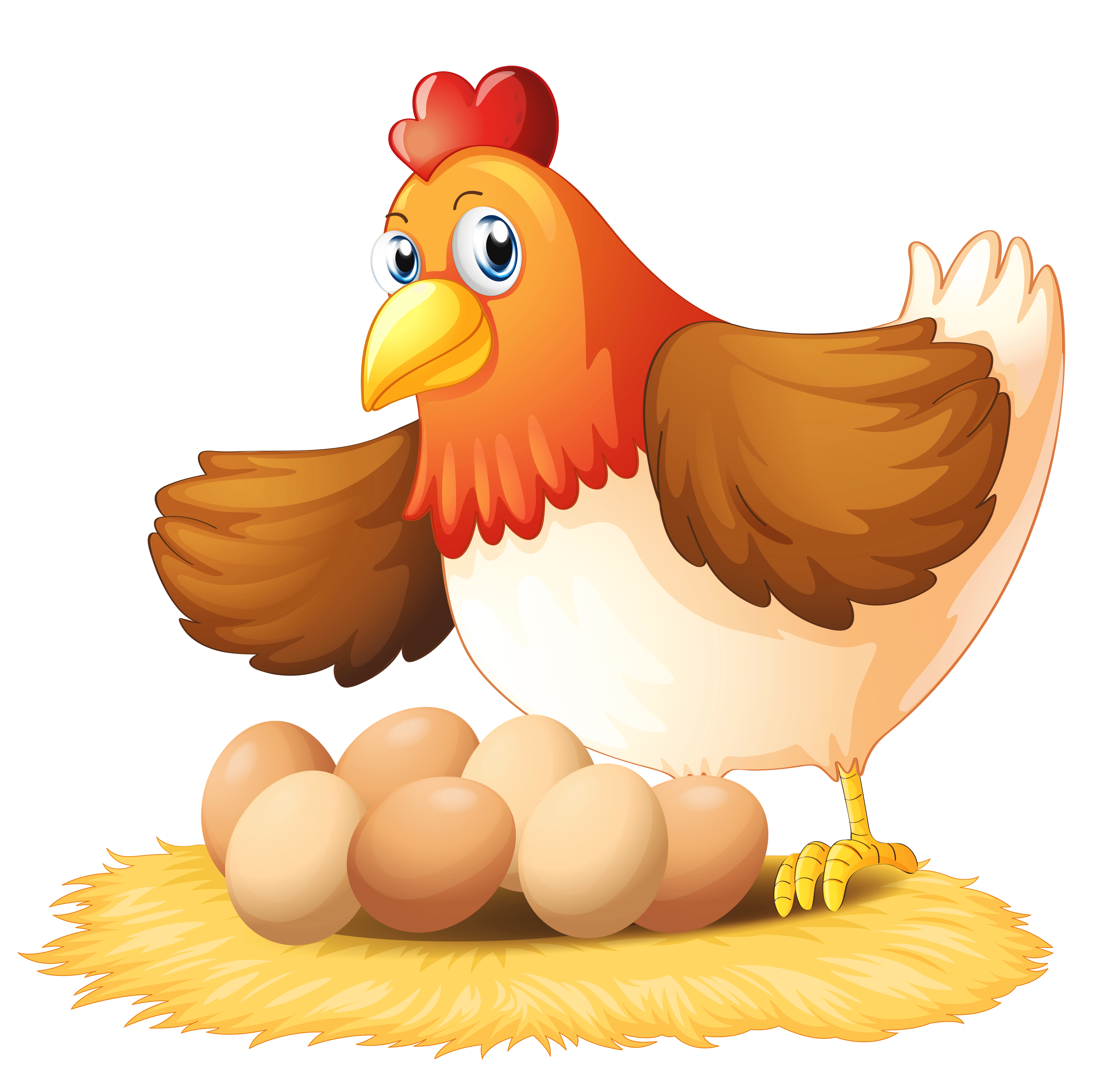 Hen with Eggs PNG Clipart | Gallery Yopriceville - High-Quality ...