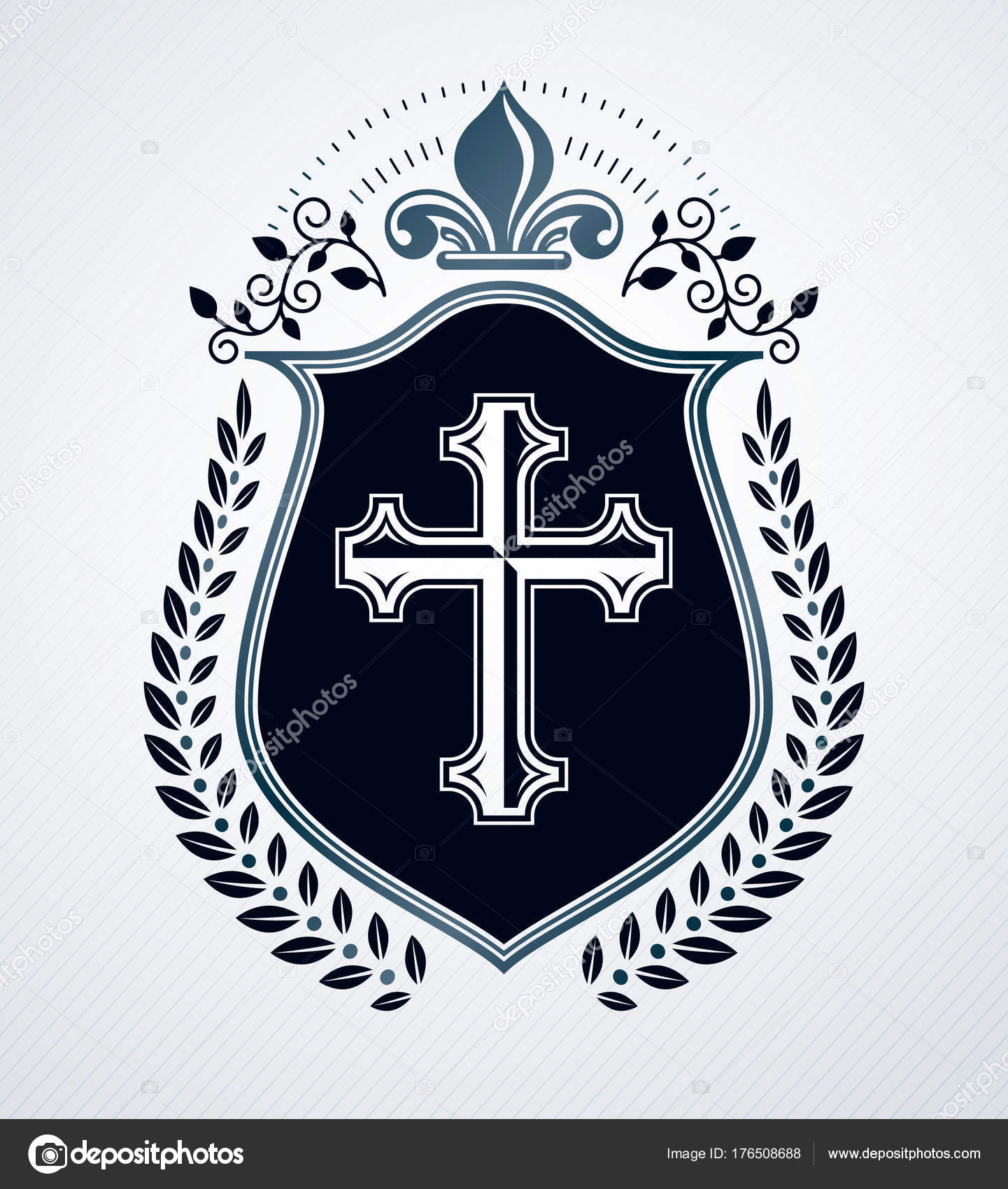 Heraldic Sign Element Heraldry Emblem Insignia Sign Vector — Stock ...