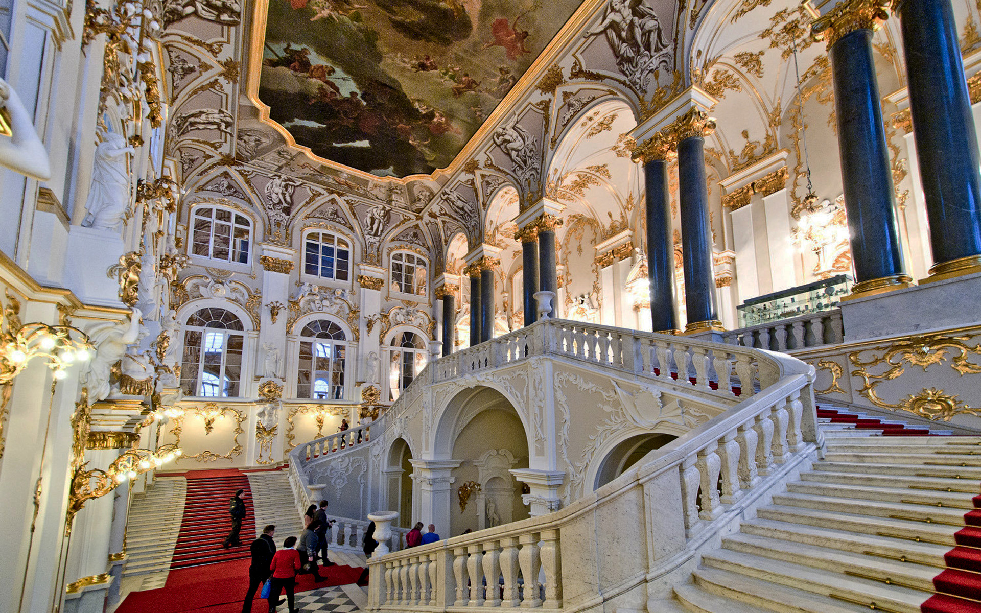 Hermitage Museum, St Petersburg Inside Hermitage Stairs Русия ...