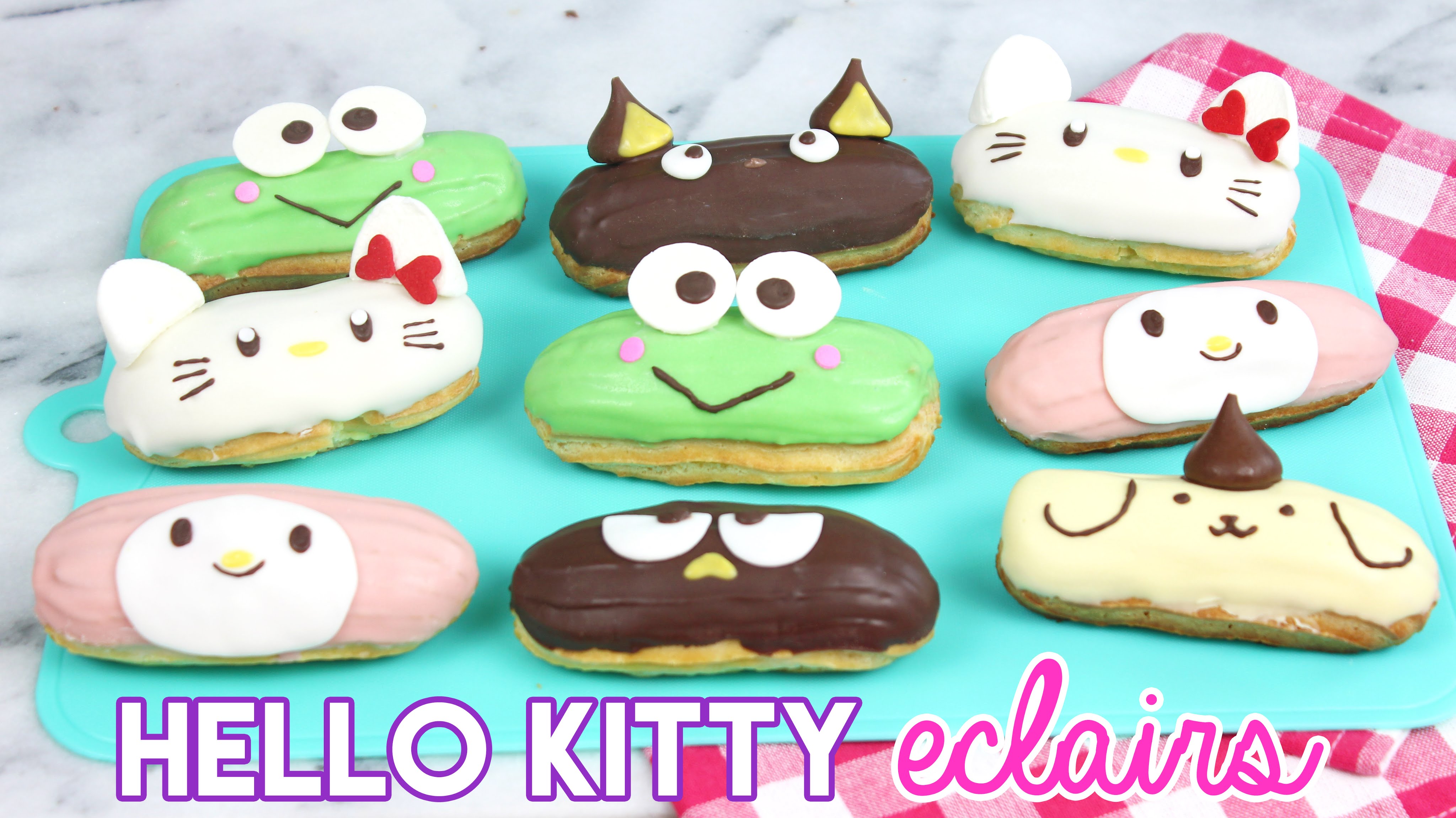 How to Make Hello Kitty Eclairs! - YouTube