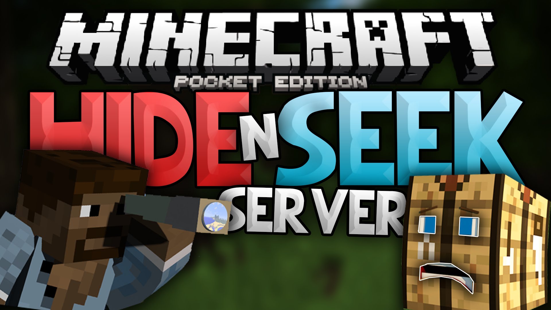 HIDE N' SEEK SERVER!!! - Block Hunt Mini-Game for MCPE - Minecraft ...
