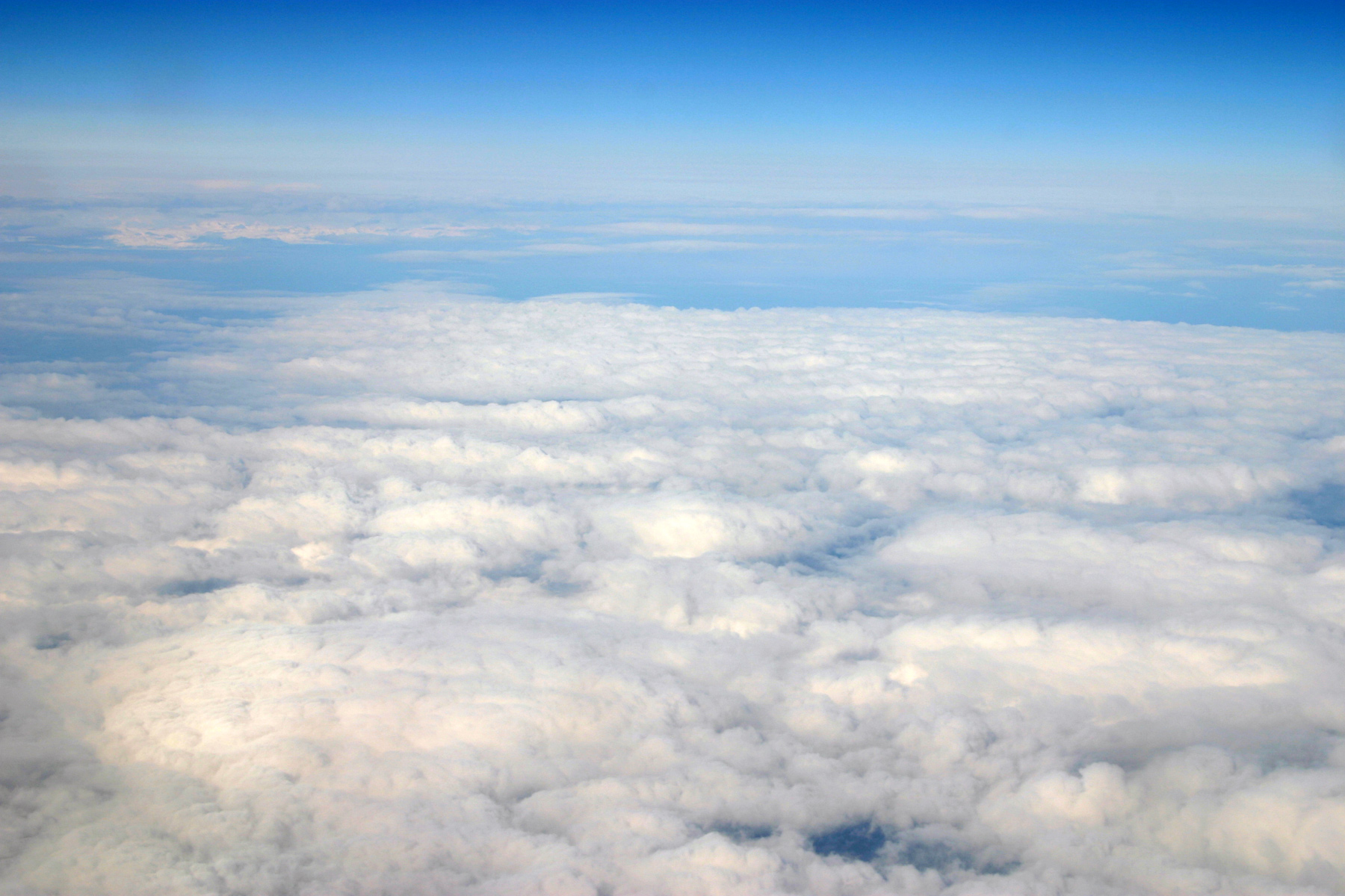 High altitude cloud view photo