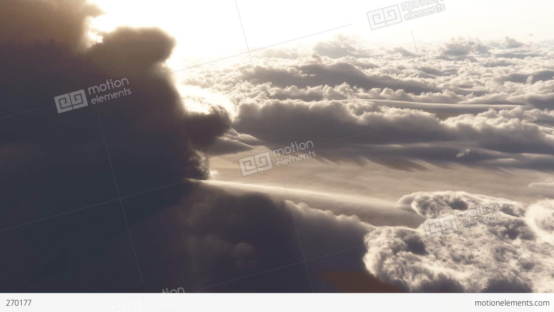 1146) Dramatic High Altitude Clouds Aerial Heaven Flight Stock video ...