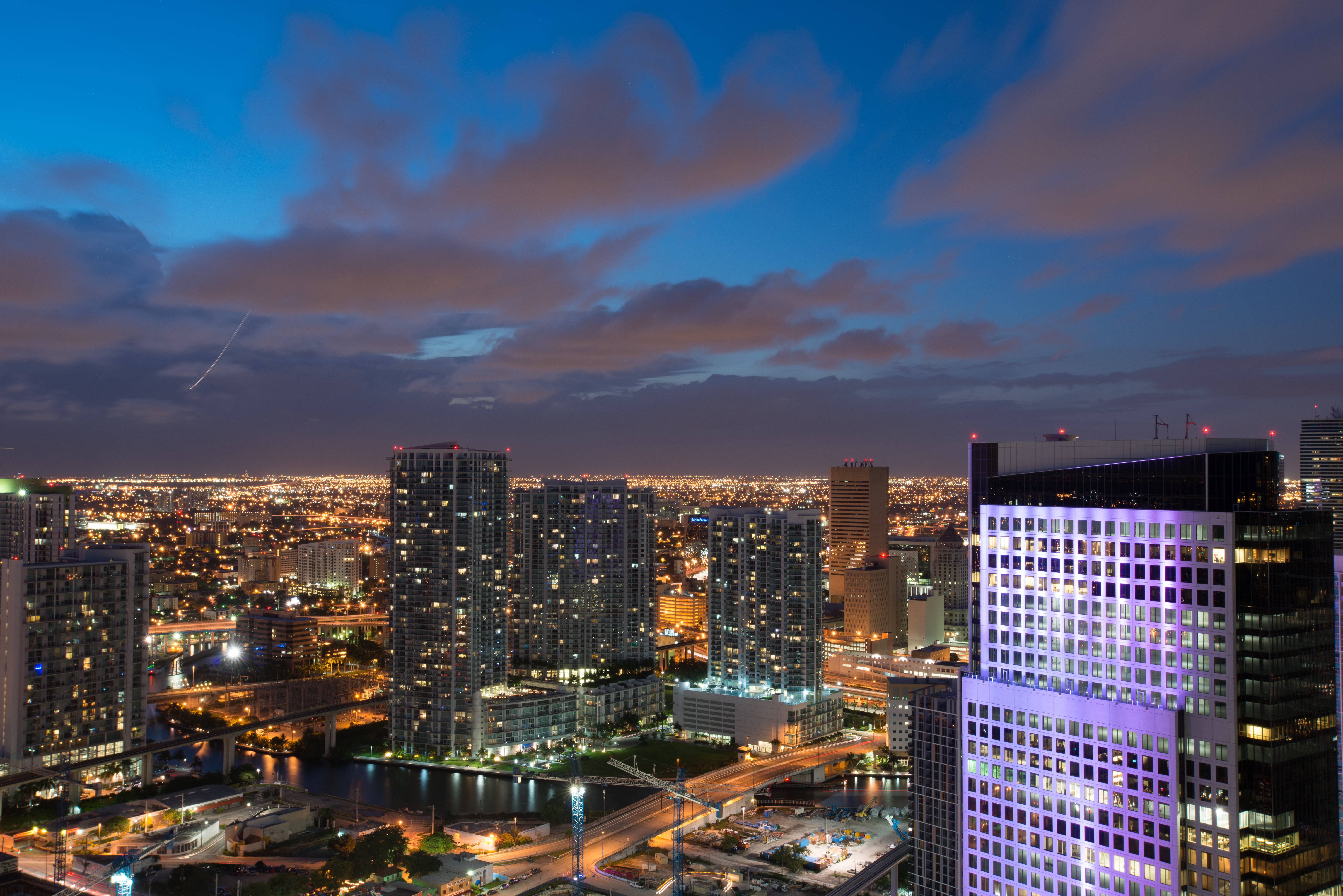 High angle view of city scape, miami HD wallpaper | Wallpaper Flare