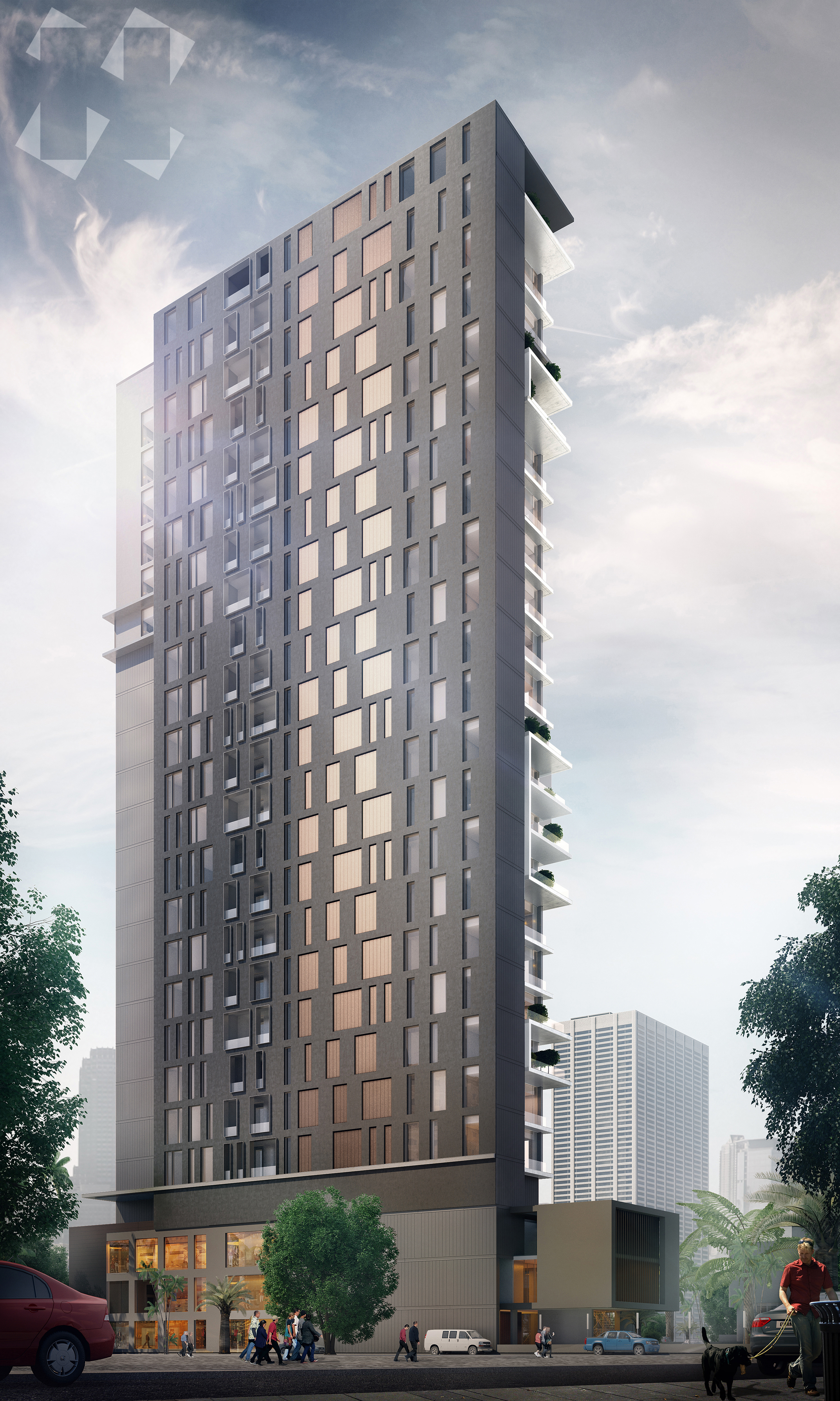A high rise residential building proposal. Created for Lines Design ...