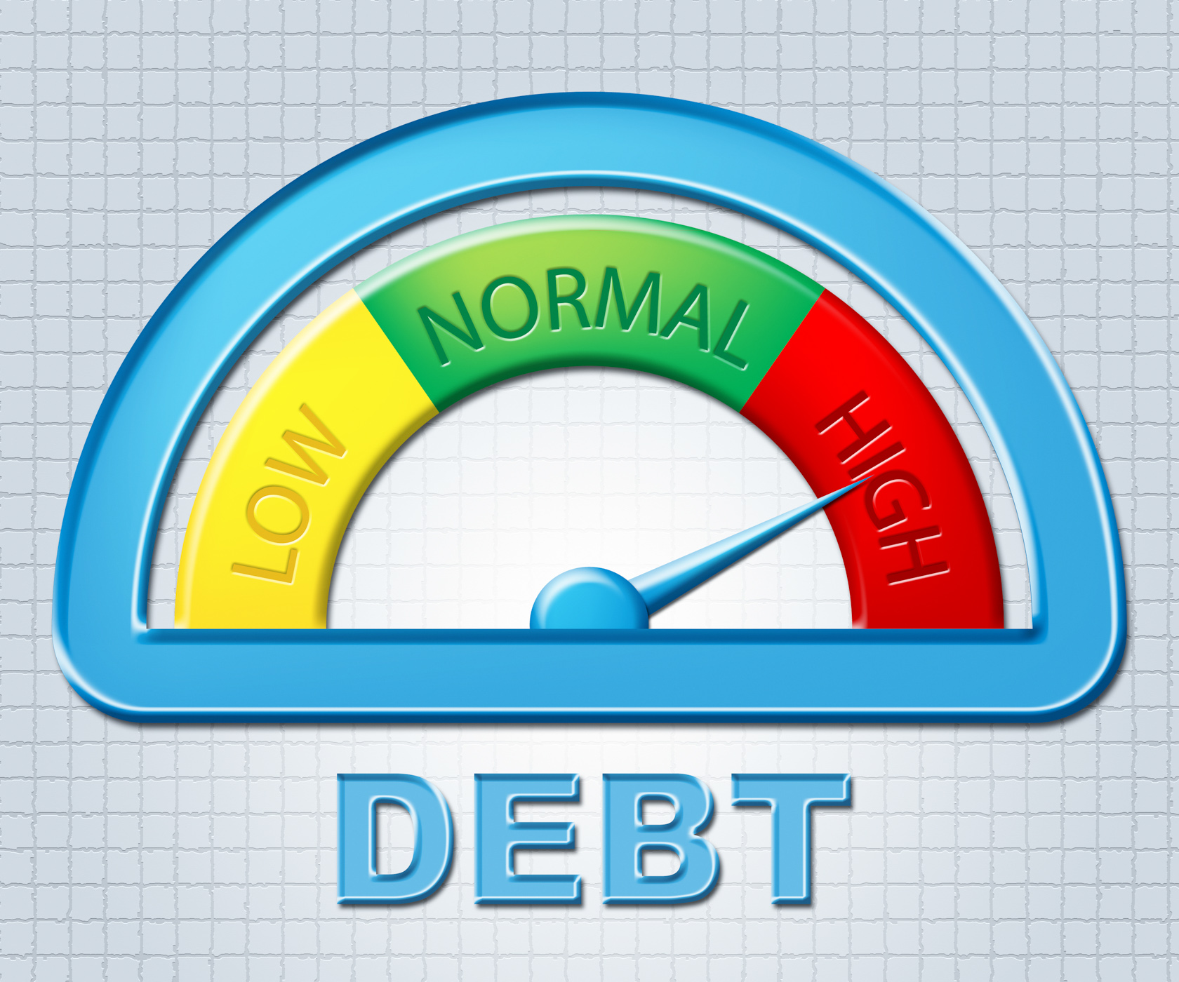 High debt means financial obligation and bankrupt photo
