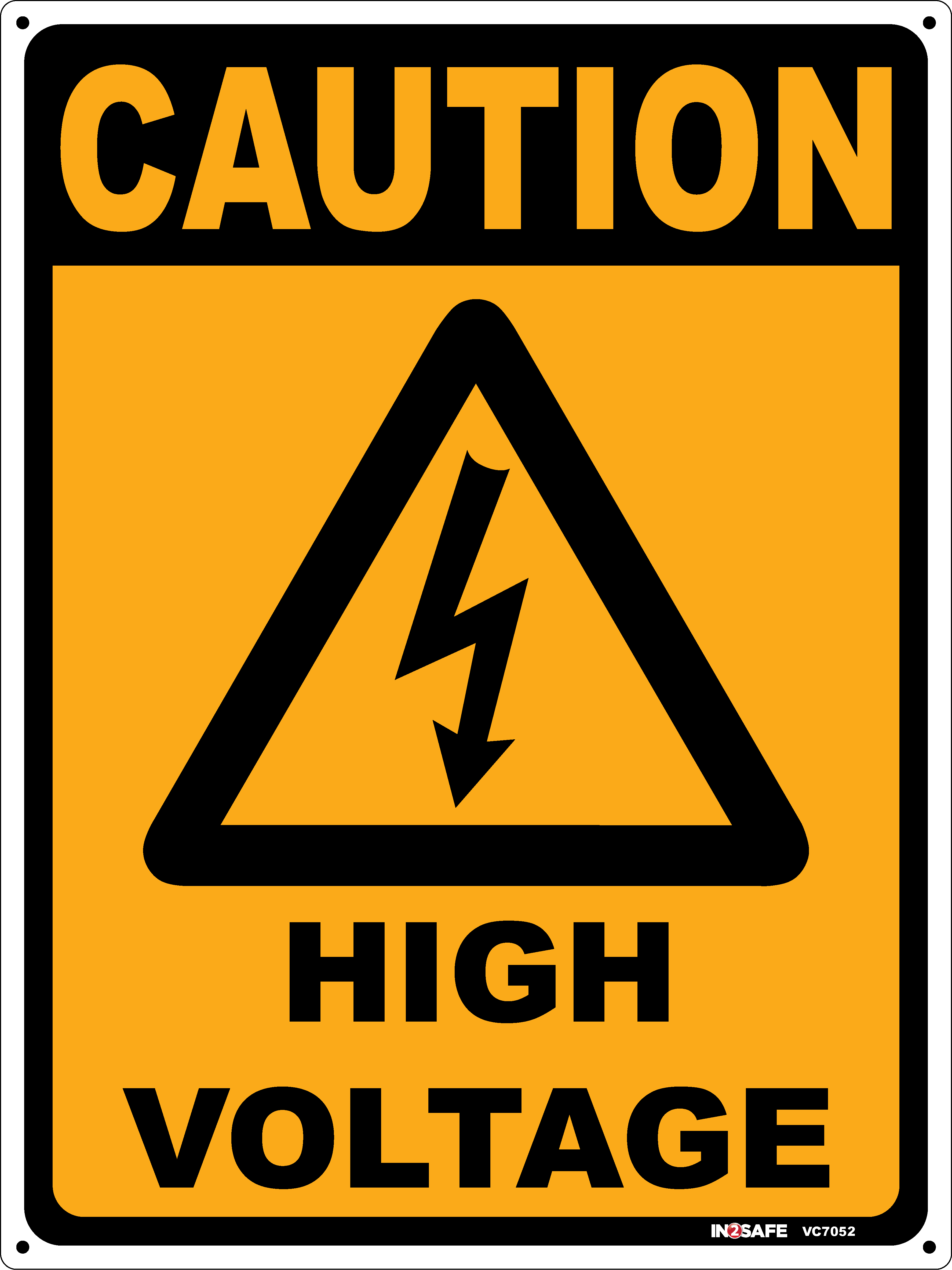 CAUTION High Voltage Sign