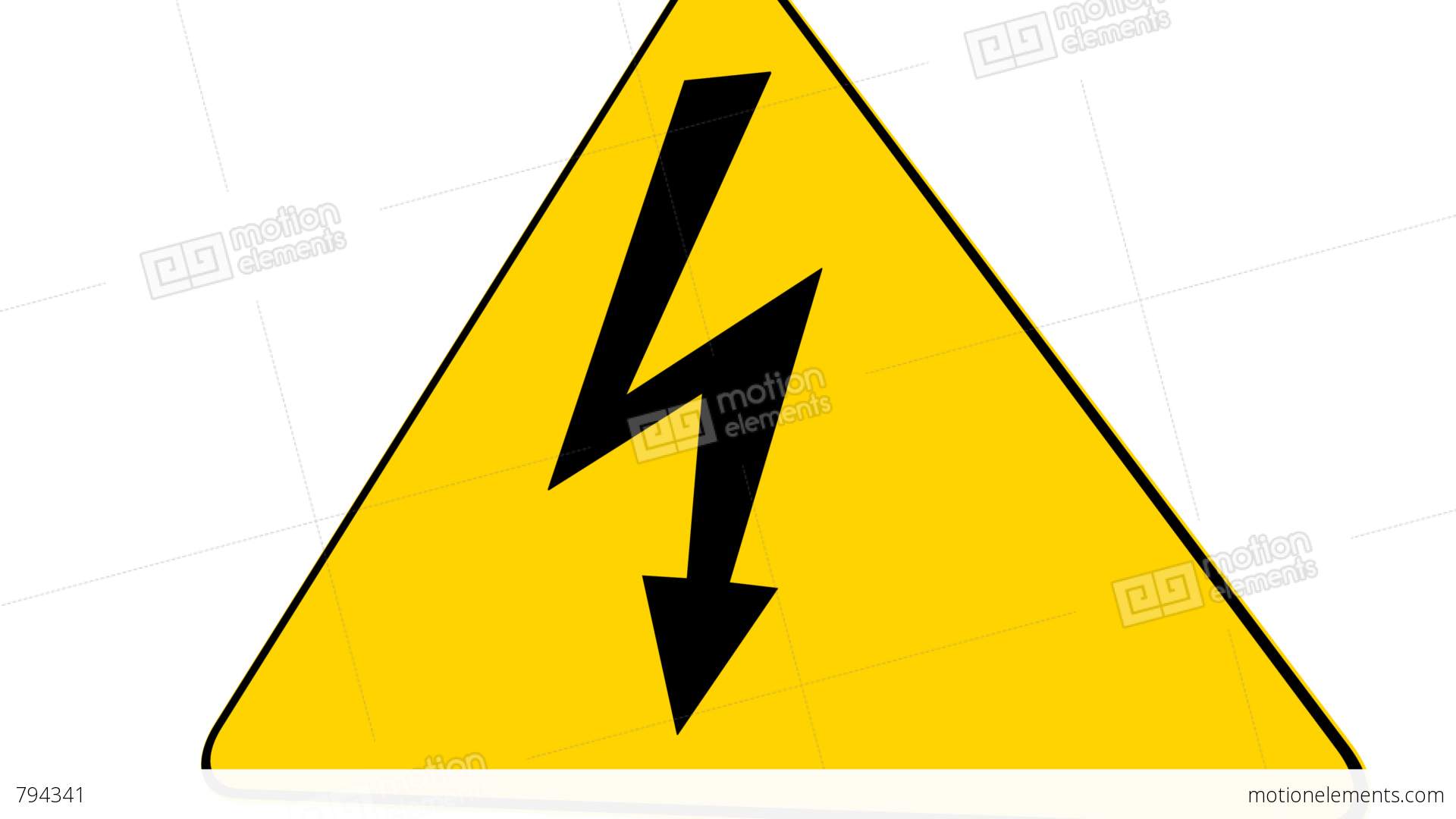 High Voltage Sign (Loop With Matte) Stock Animation | 794341