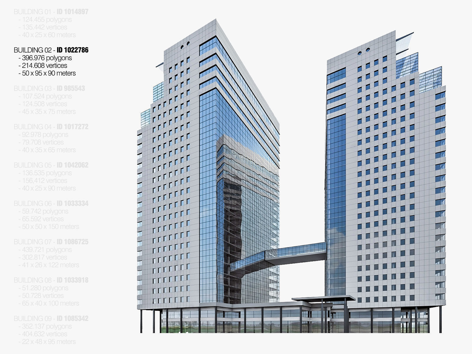 3D asset High-rise Buildings Megapack | CGTrader