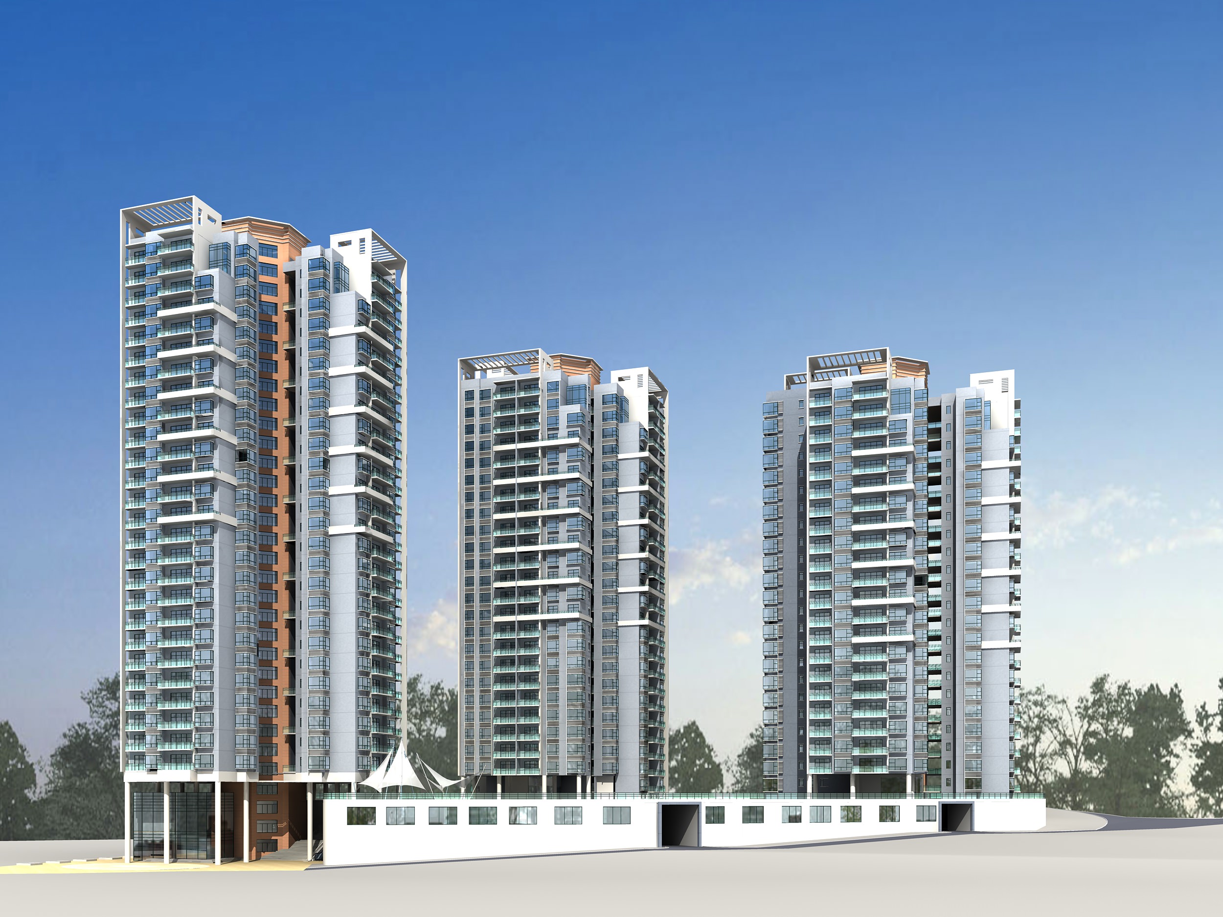 High Rise Residential Buildings 3D | CGTrader