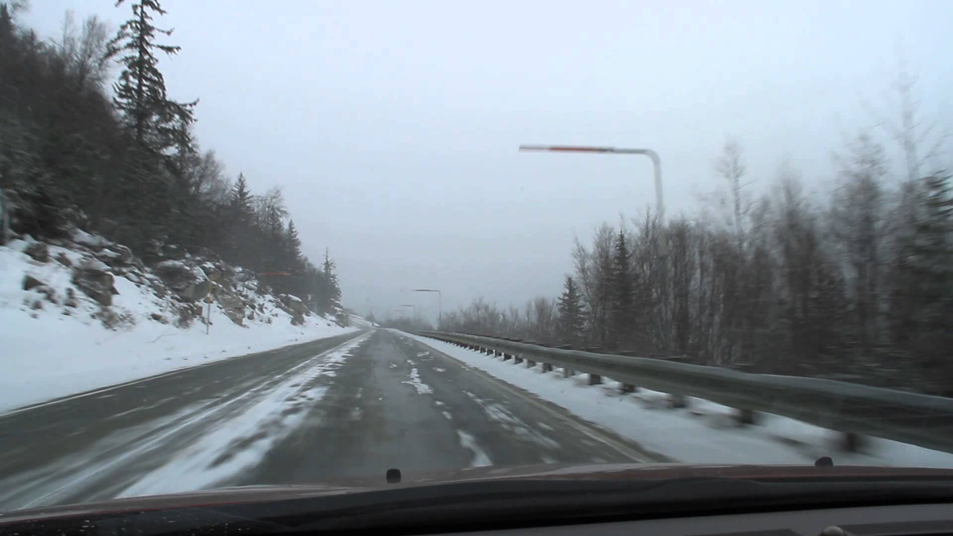 Driving the highway out of Skagway, Alaska - in the winter - YouTube