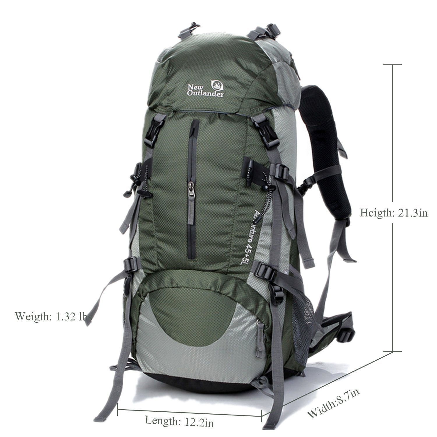 Amazon.com : SUNVP 50L Lightweight Hiking Backpack Outdoor Sport ...