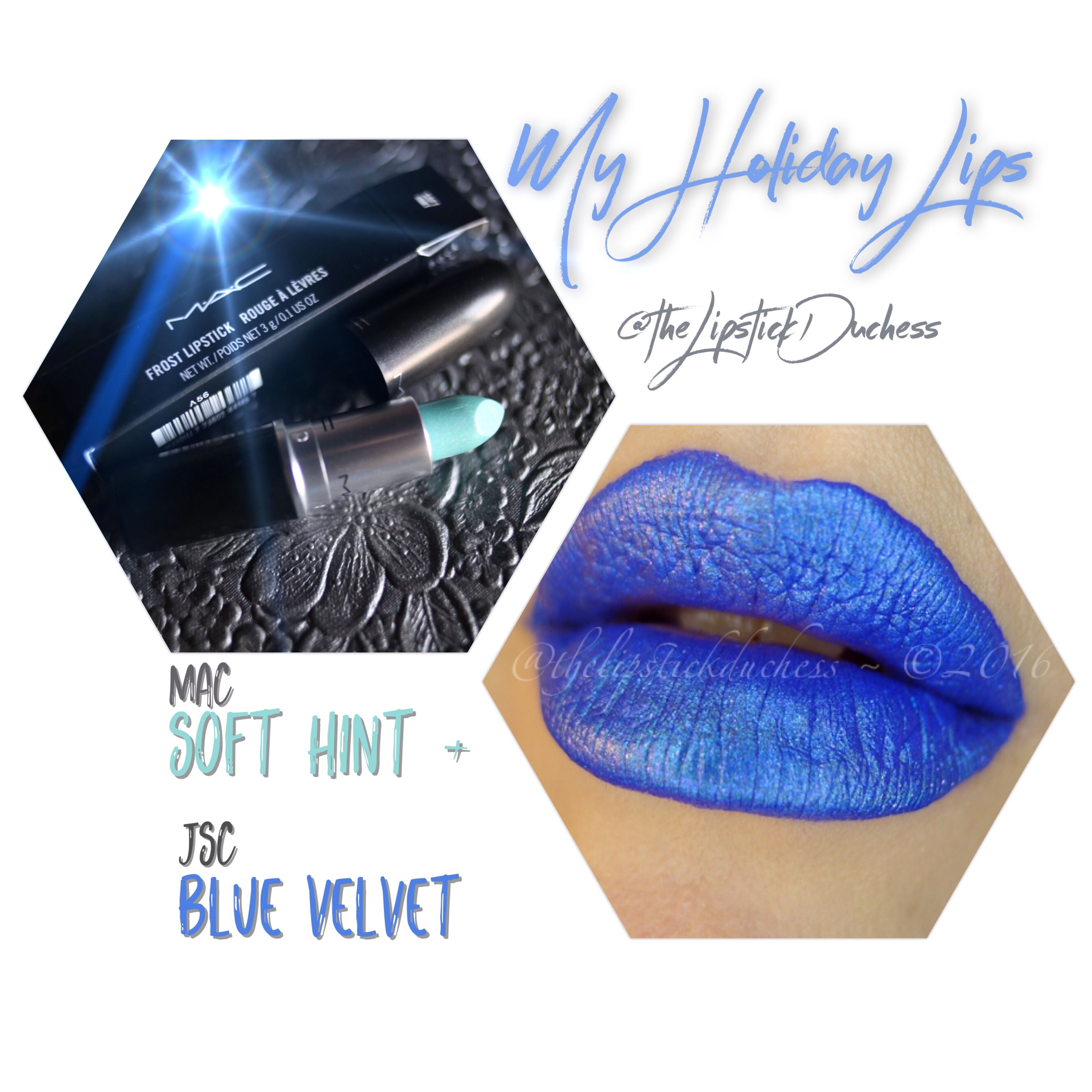 My Holiday Lips: JSC Blue Velvet + Mac Soft Hint | My Holiday Lips ...