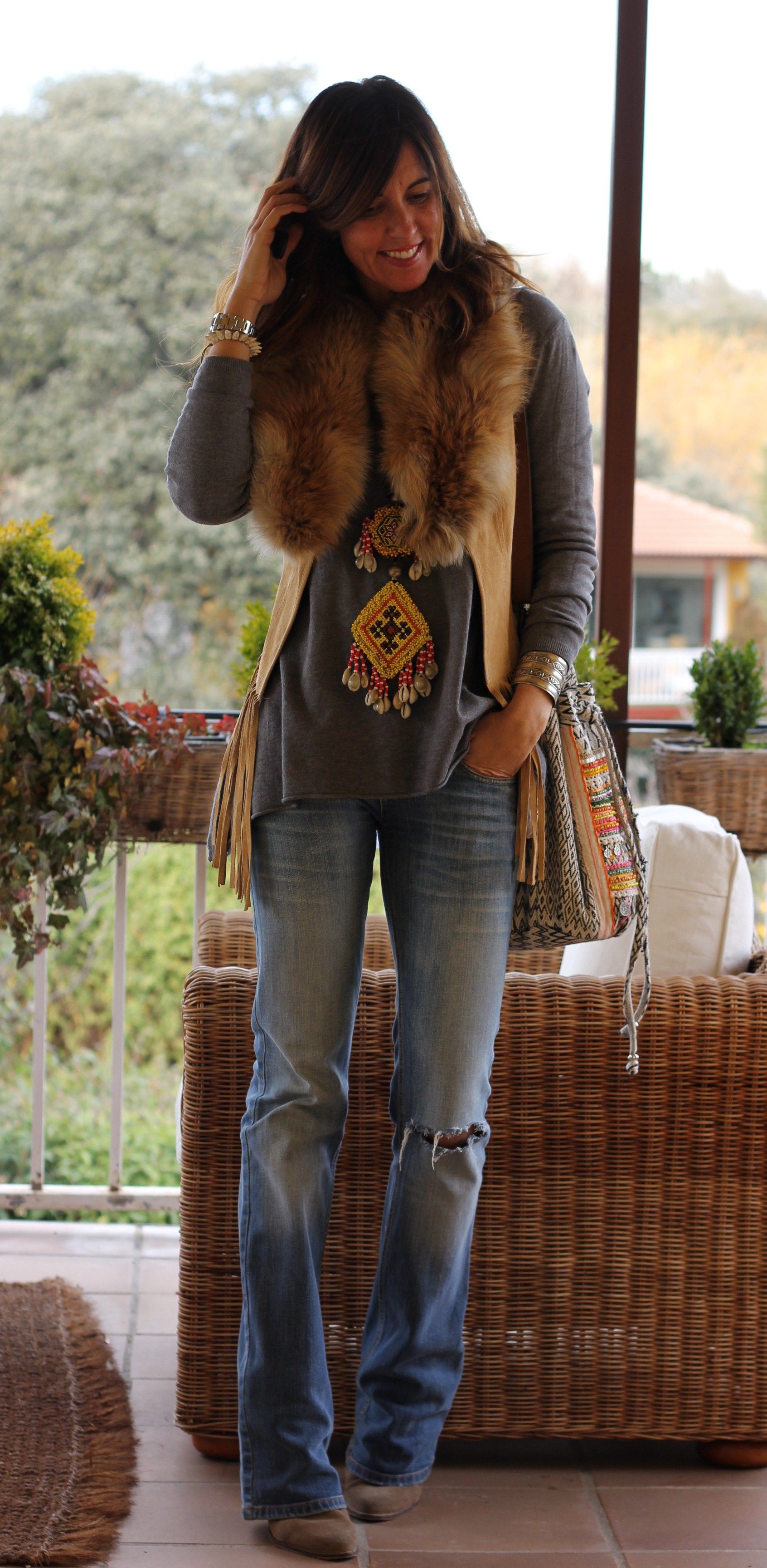 fringed vest: boho Mytenida (mytenida | Gipsy fashion, Hippie chic ...