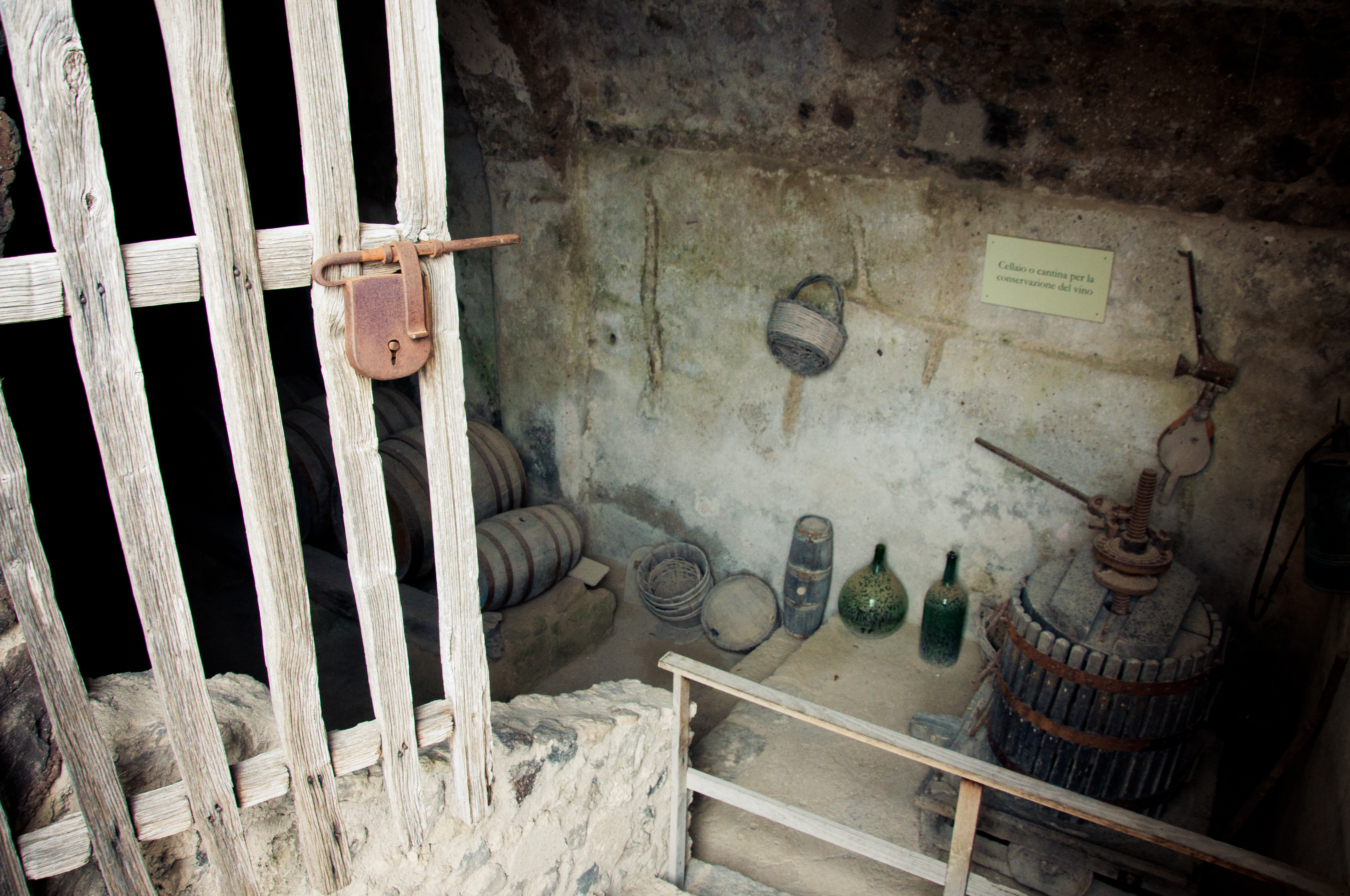 Historic wine storage in Aragonese castl, Aragonese, Barrels, Castle, Cellar, HQ Photo