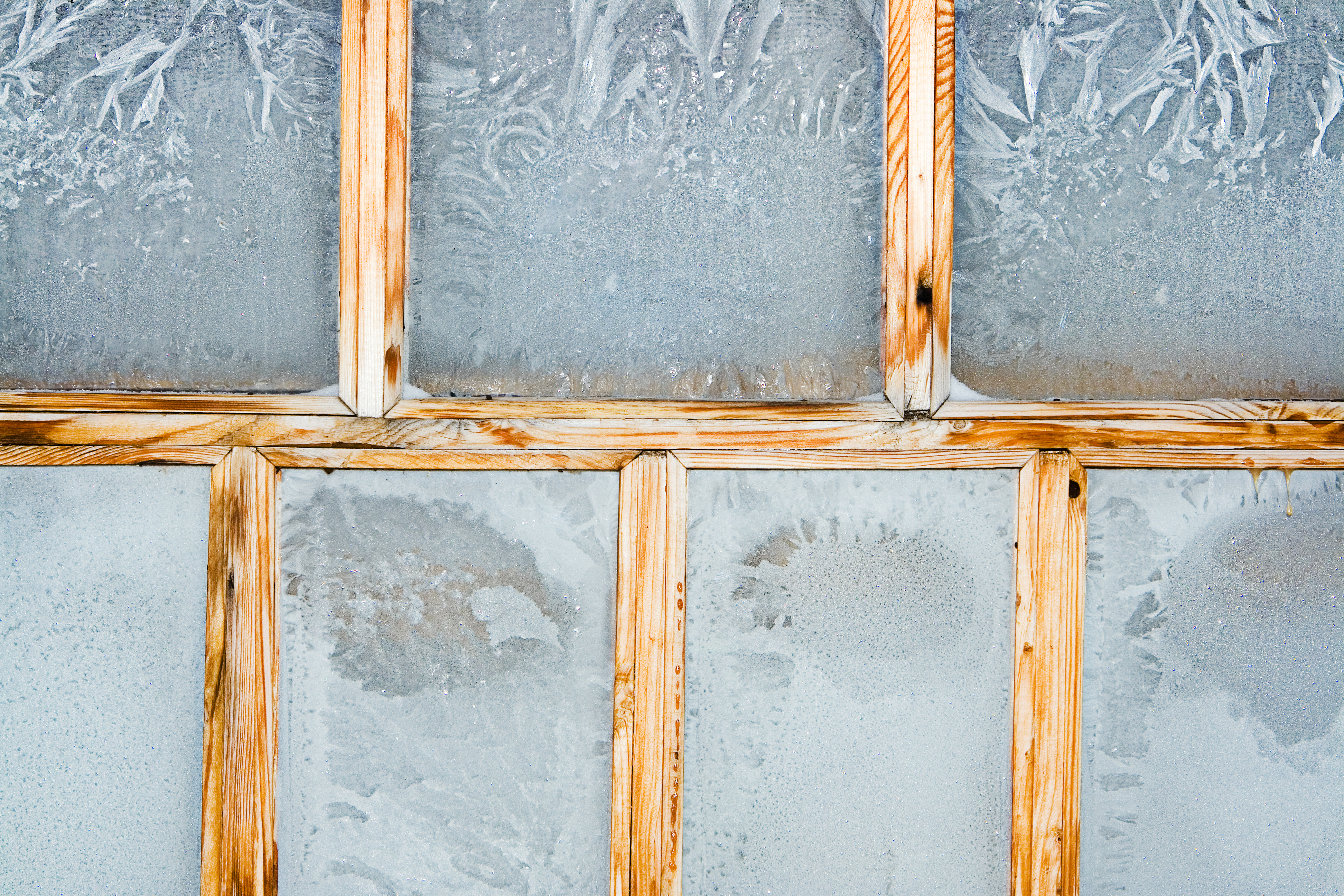 Hoarfrost, Close-up, Glass, Ice, Window, HQ Photo