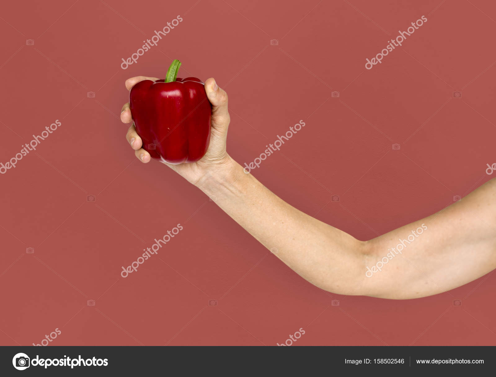 hand holding bell pepper — Stock Photo © Rawpixel #158502546