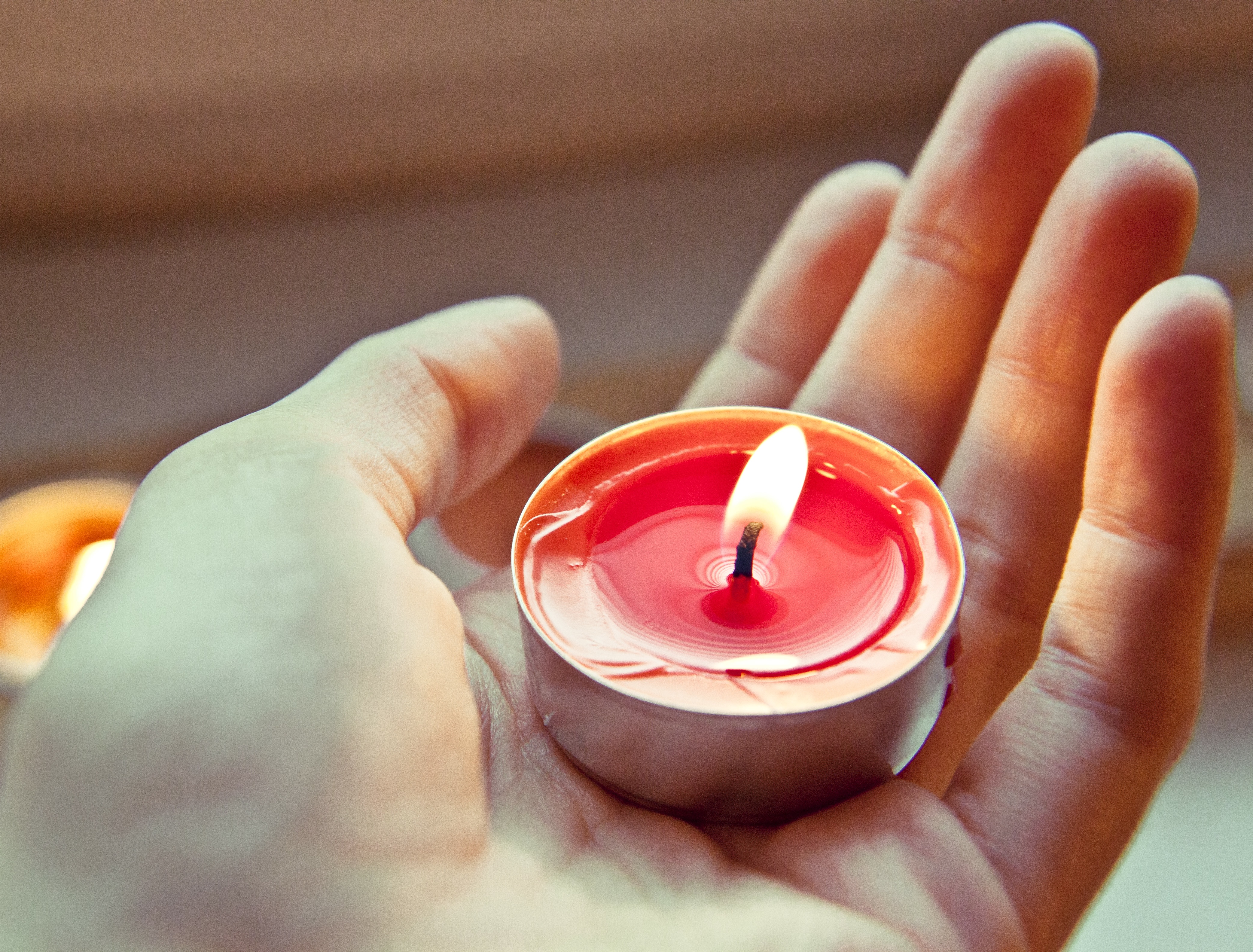 Holding a candle photo