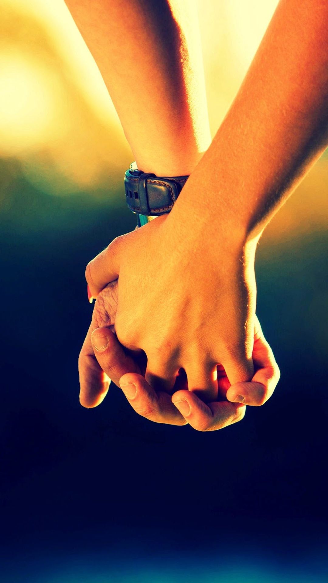 Holding hands photo