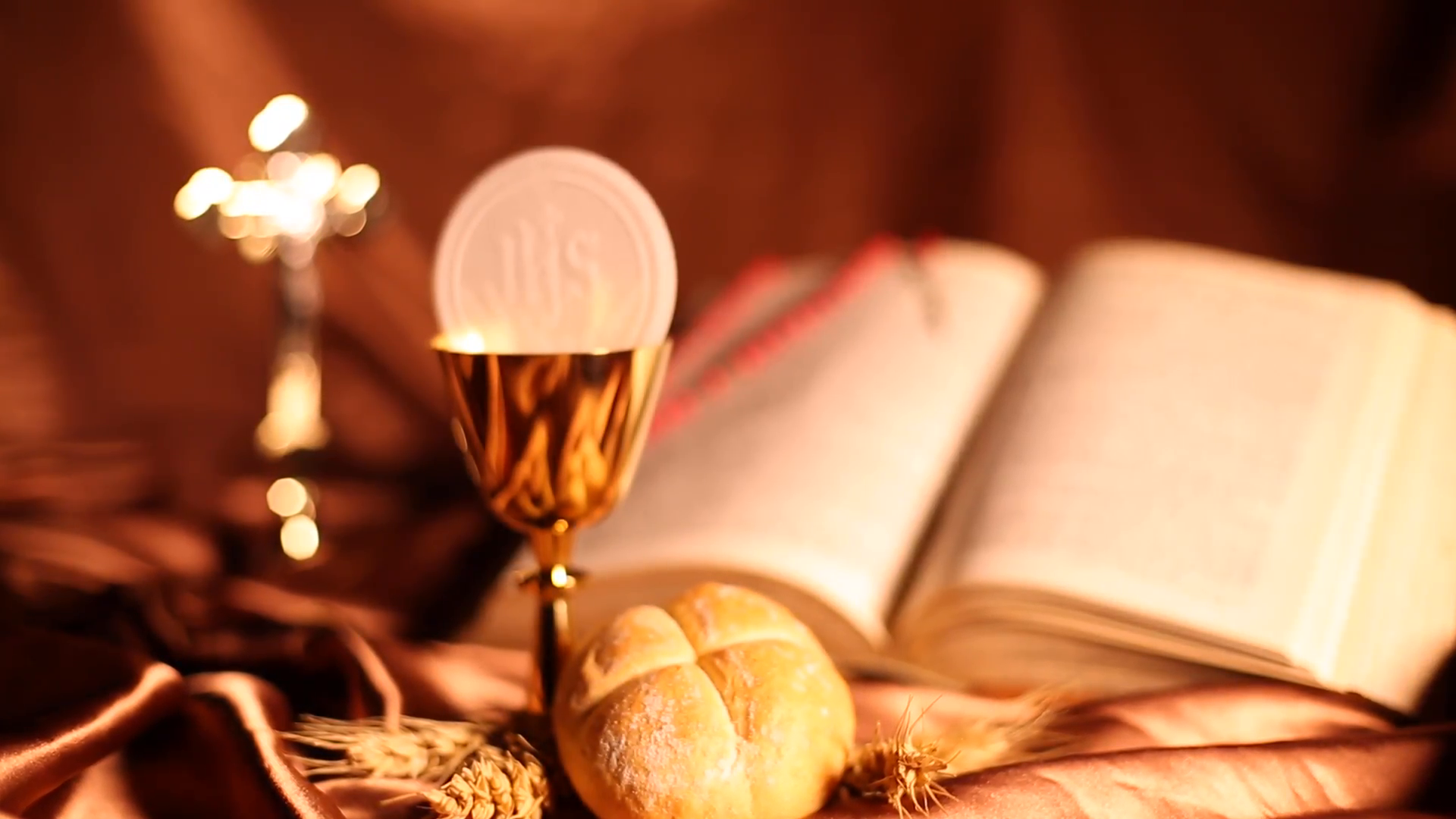 Holy Communion Bread, Wine Stock Video Footage - Videoblocks