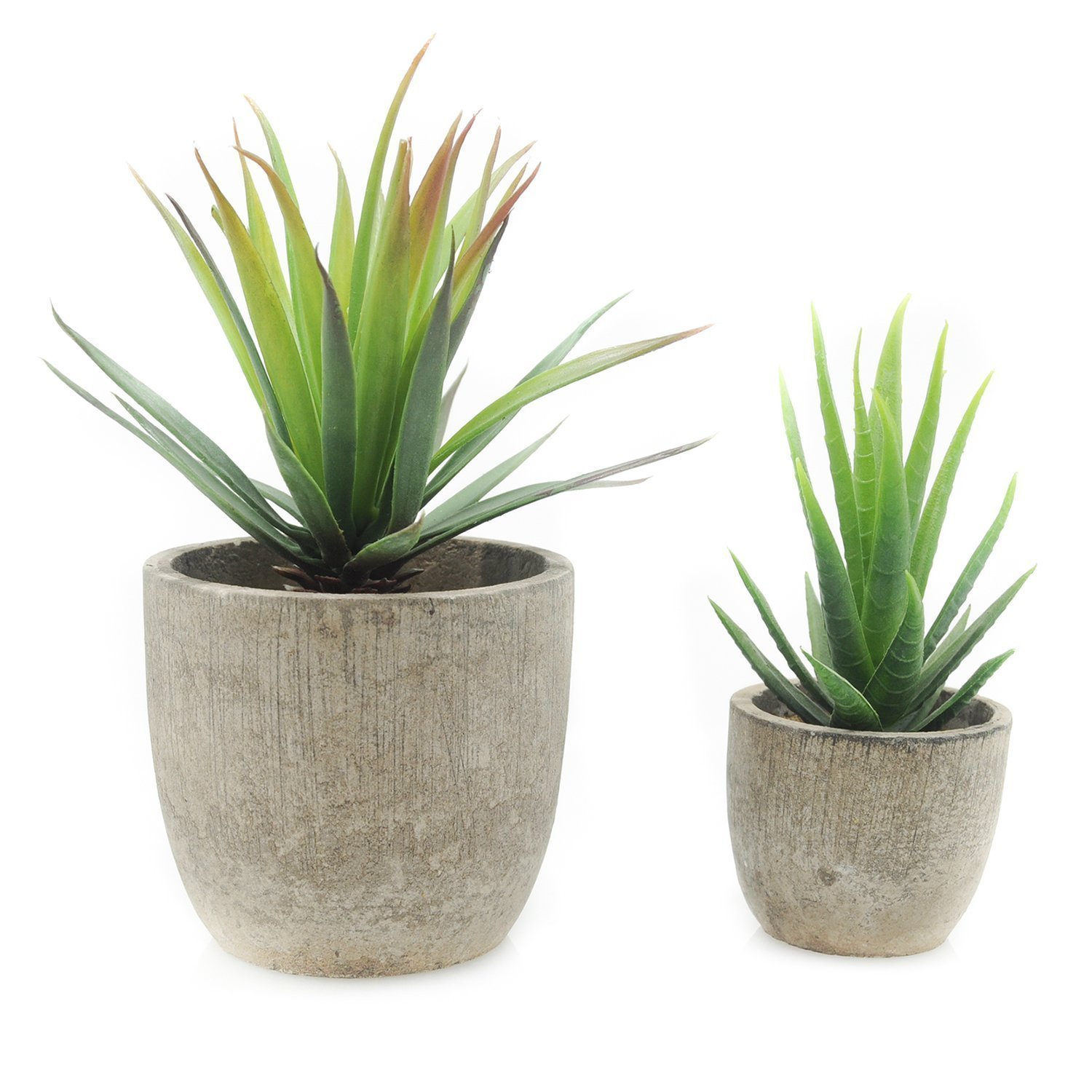 Velener Mini Home Decoration Artificial Plants Aloe with Pots (Green ...
