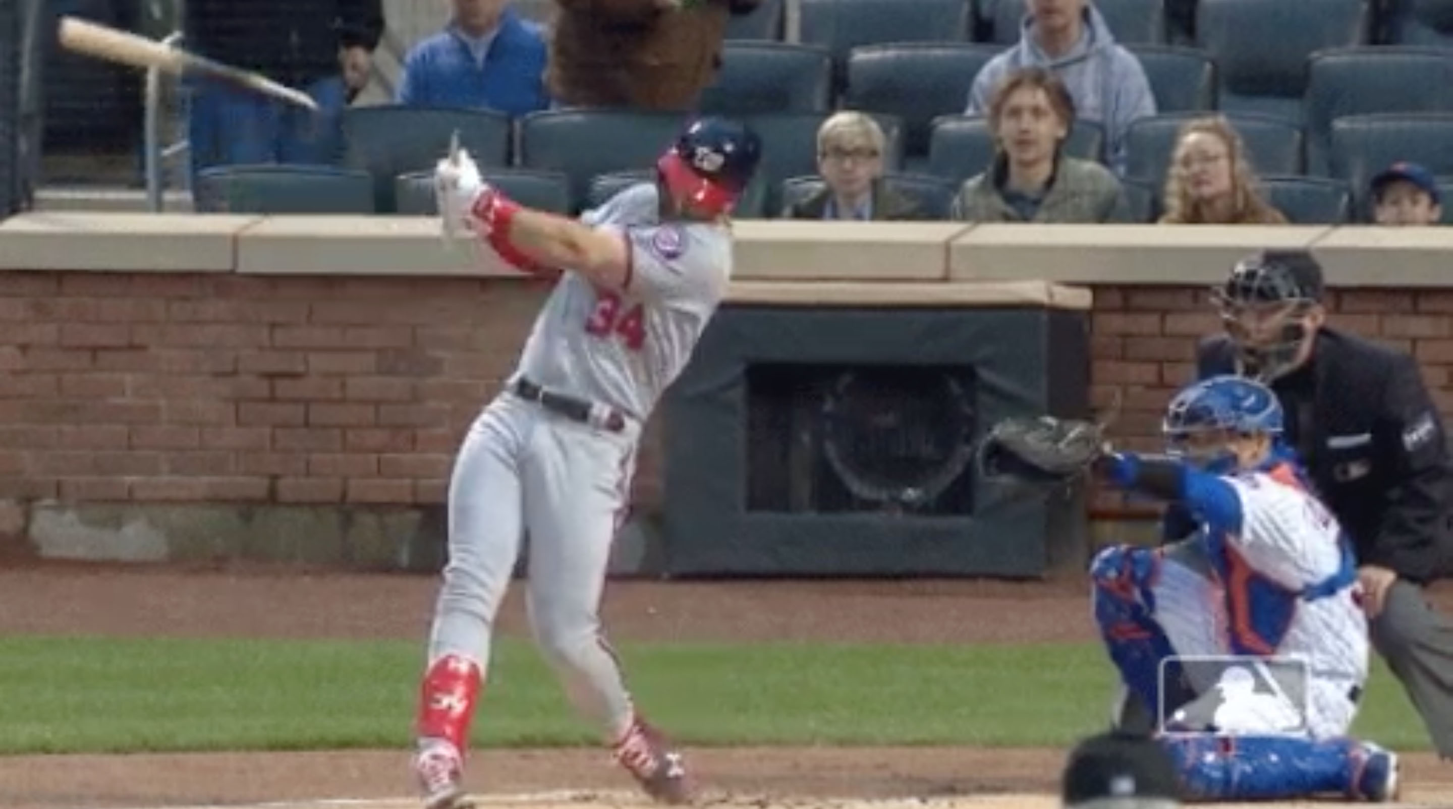 Bryce Harper broken bat home run: Nationals star hits HR vs Mets ...