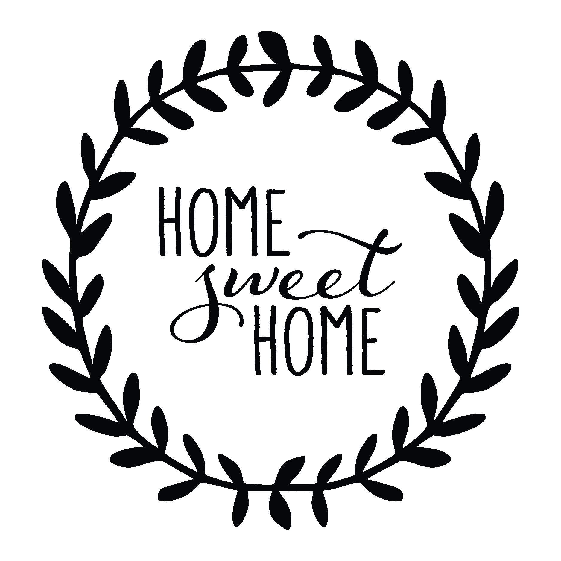 Home Sweet Home Leaves Wall Quotes™ Decal | WallQuotes.com