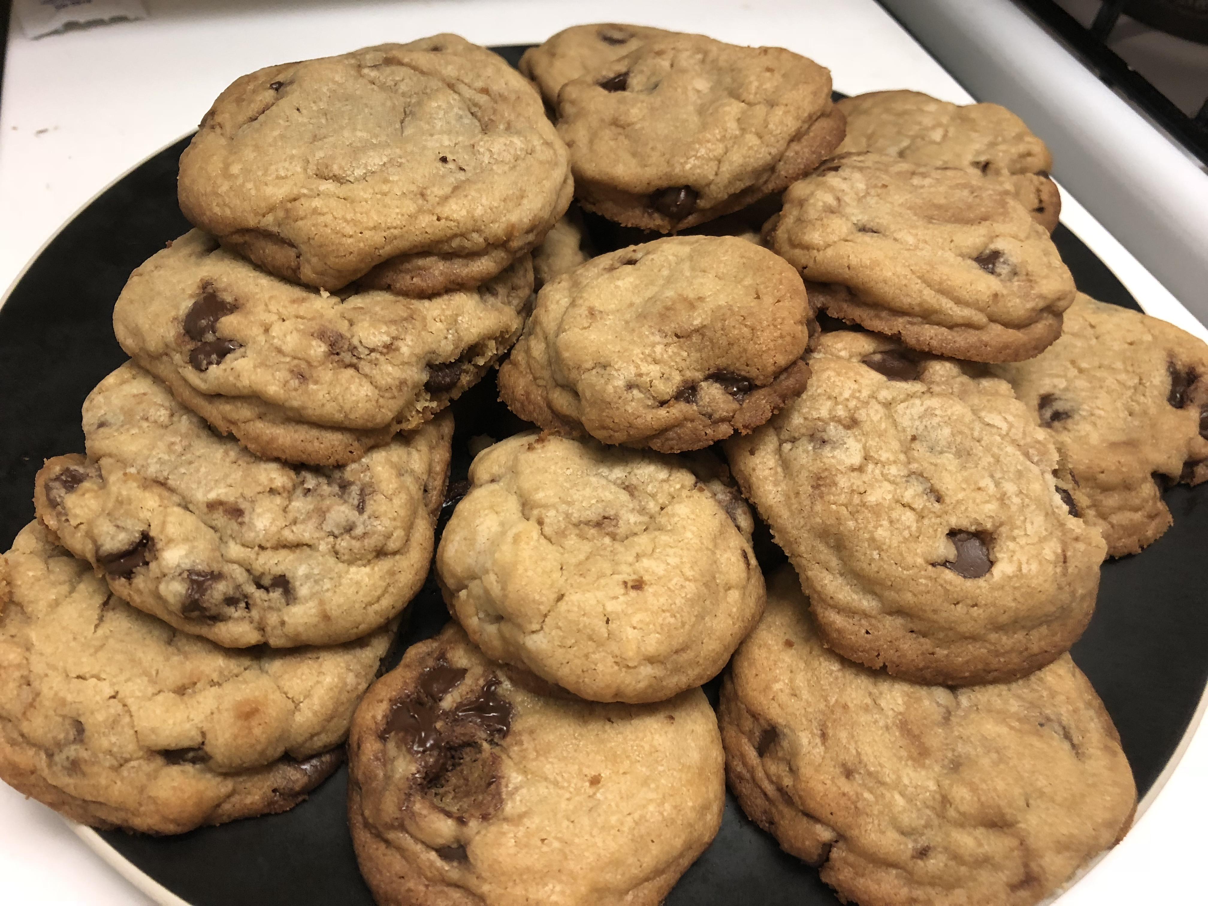 Homemade cookies using Cook's Illustrated “Perfect Chocolate Chip ...