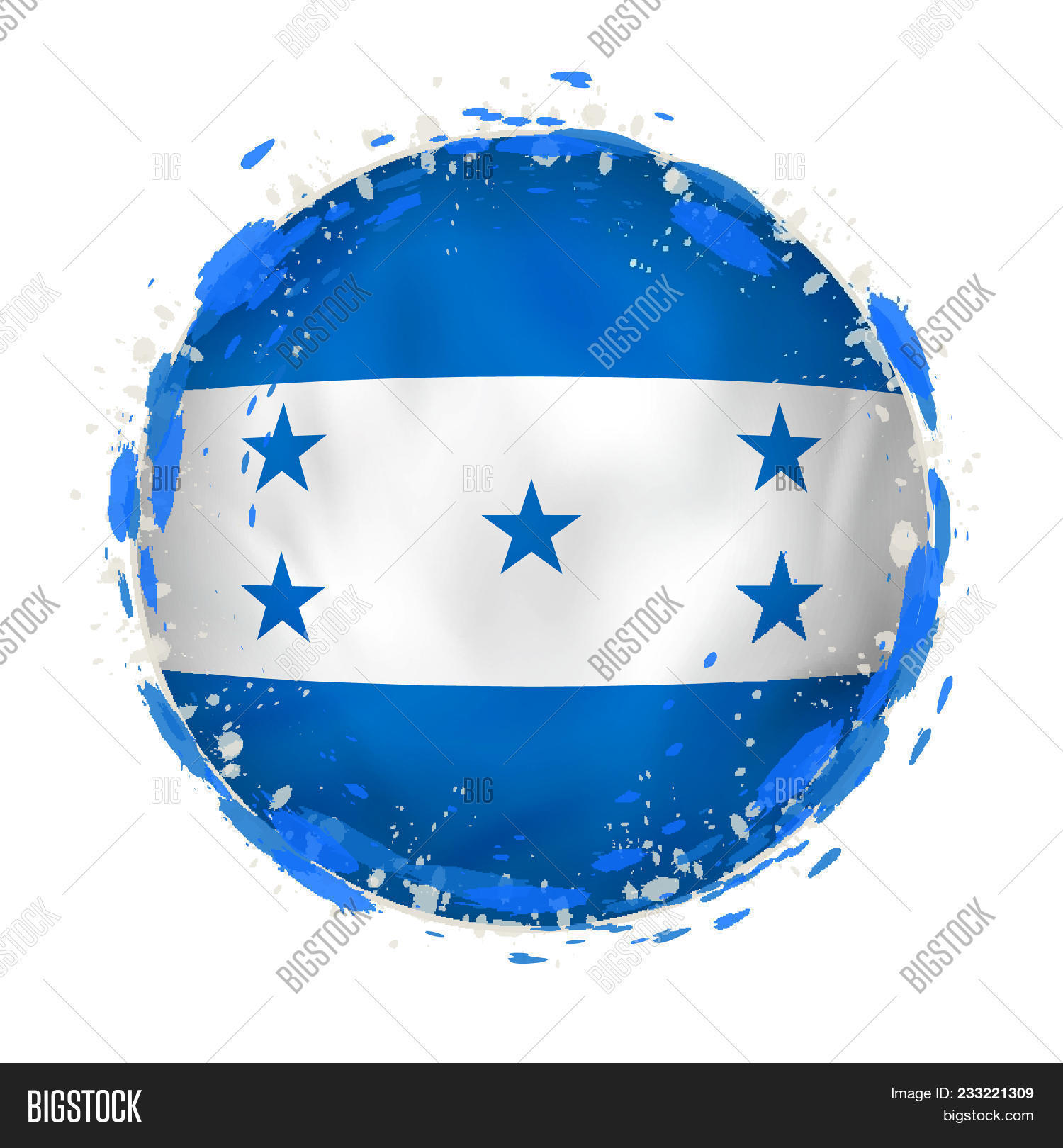 Round Grunge Flag Honduras Vector & Photo | Bigstock