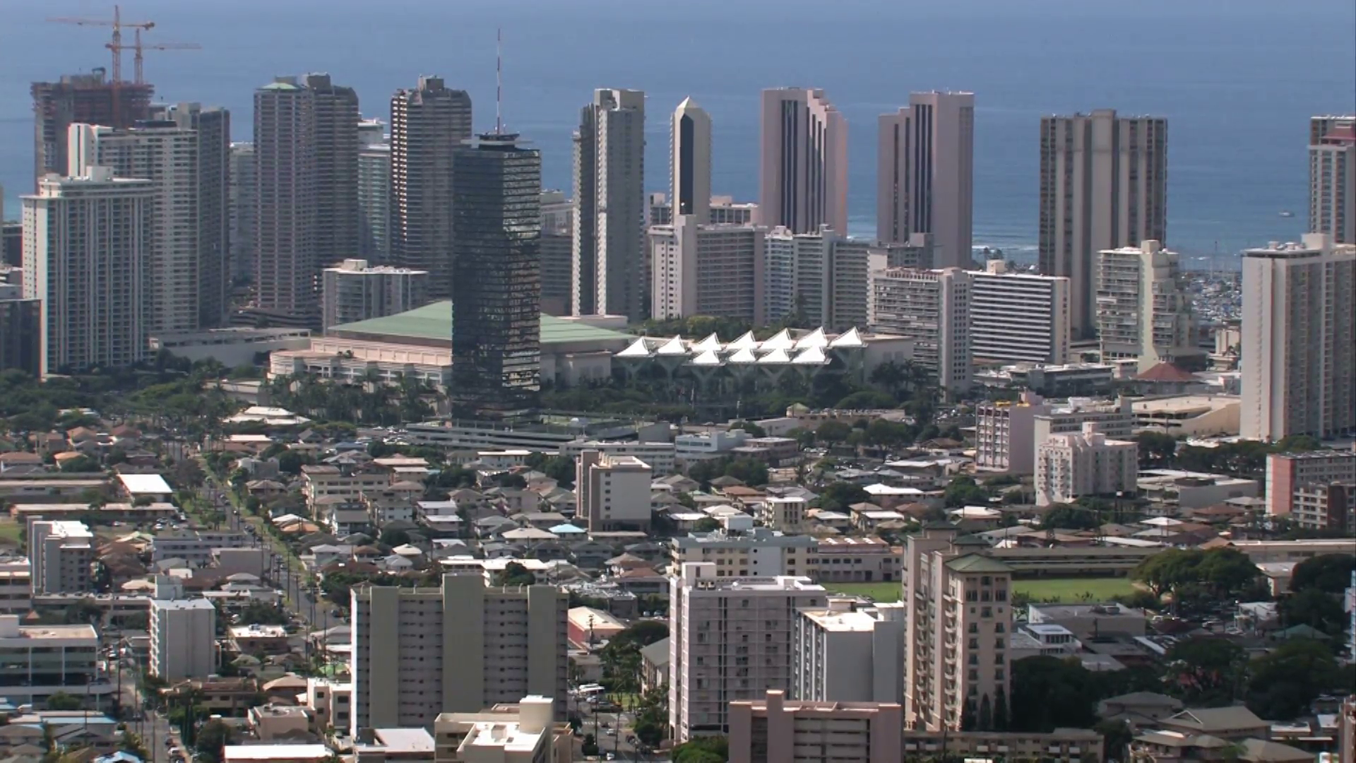 Honolulu City Hawaii close urban buildings M HD Stock Video Footage ...