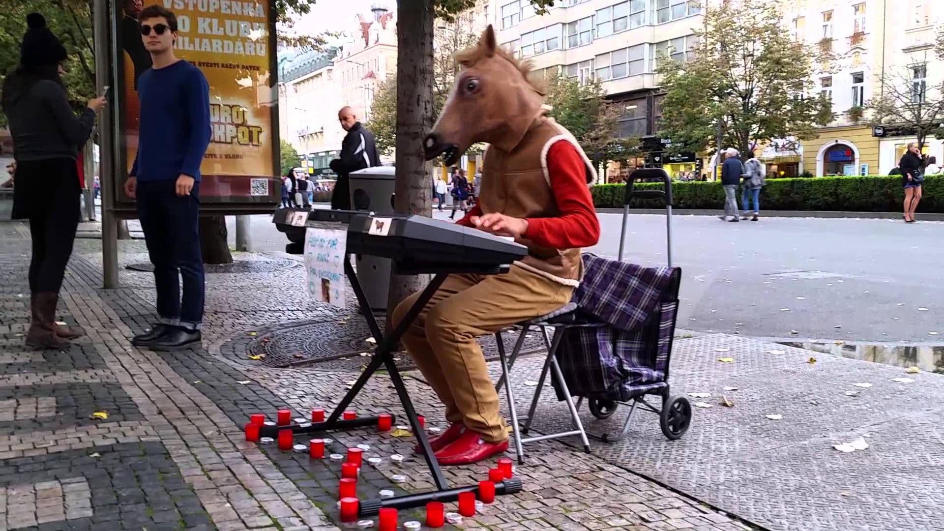 super cool playing horse street musician! - YouTube