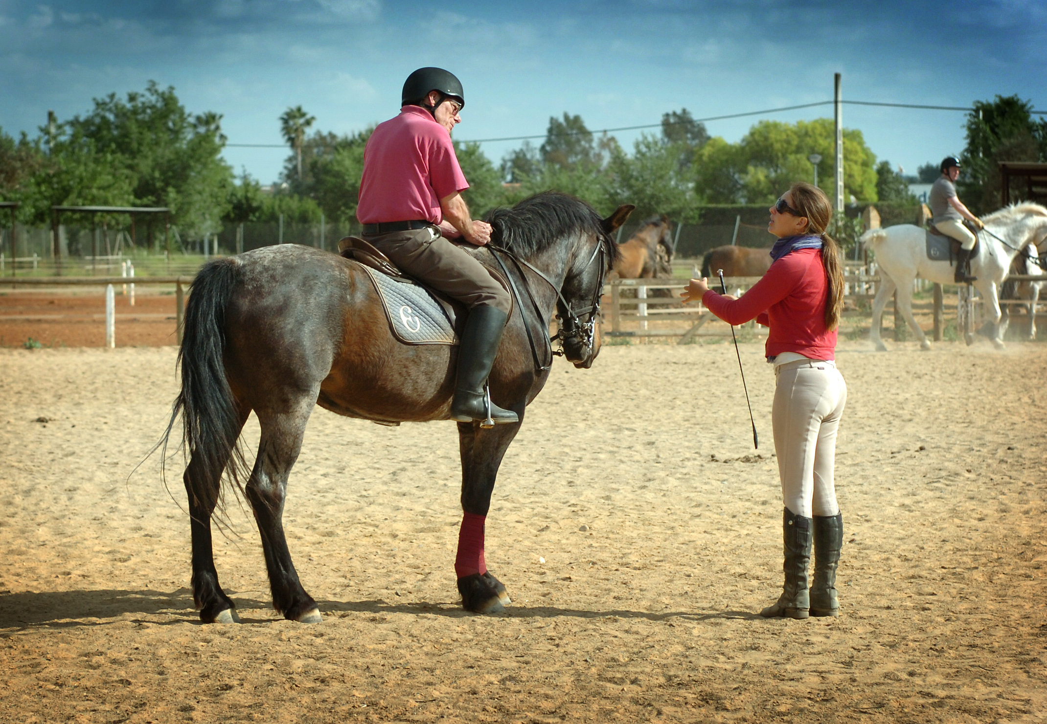 Happy horse riders compliment their Equestrian Escapists ...
